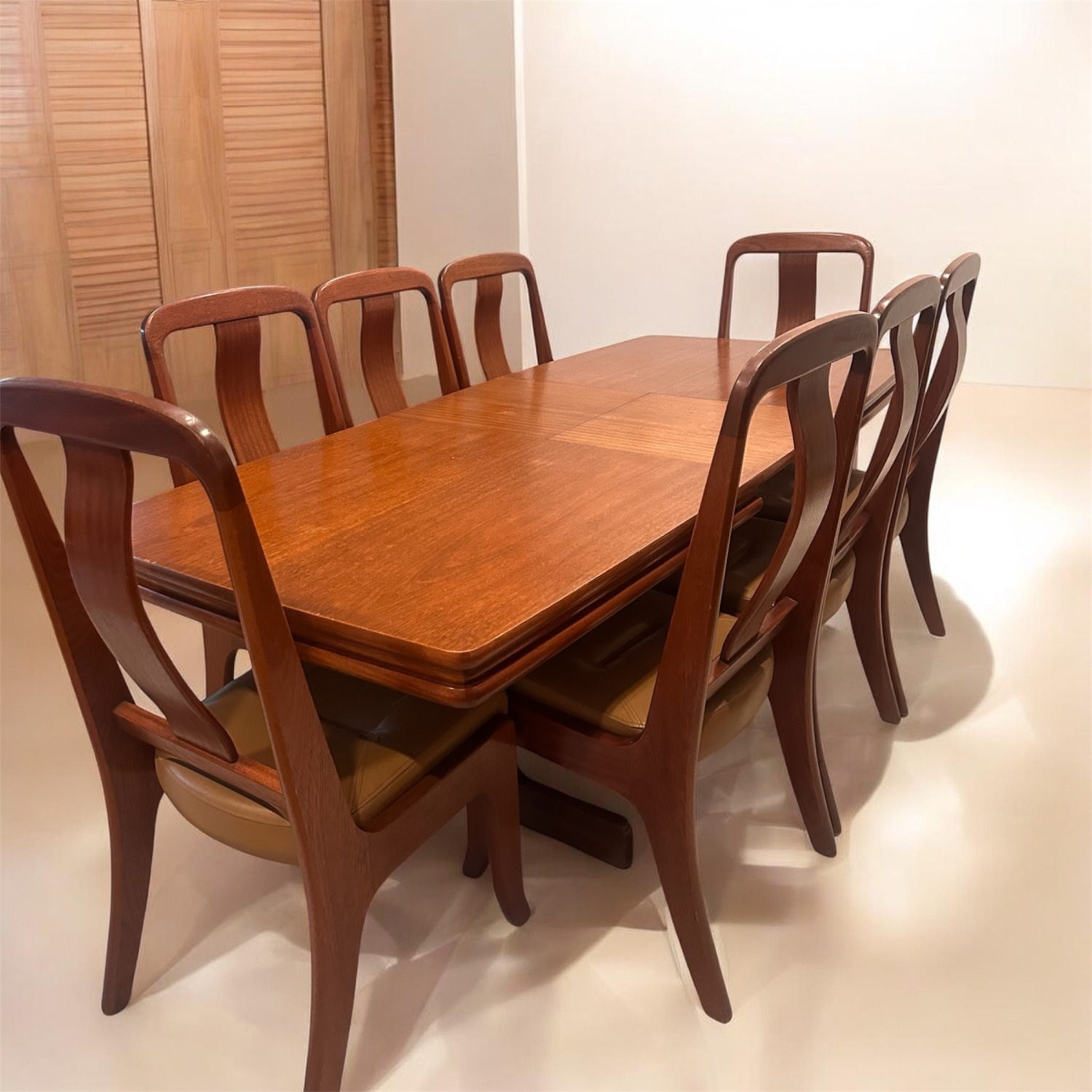 Vintage/Antique Wood Dining Set 8 Chairs - image-2