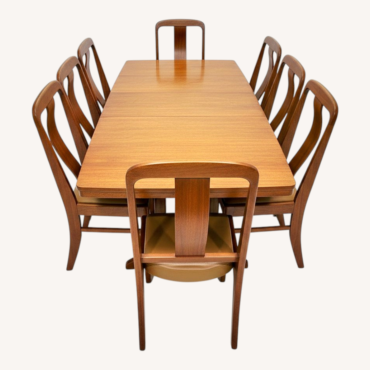 Vintage/Antique Wood Dining Set 8 Chairs - image-0