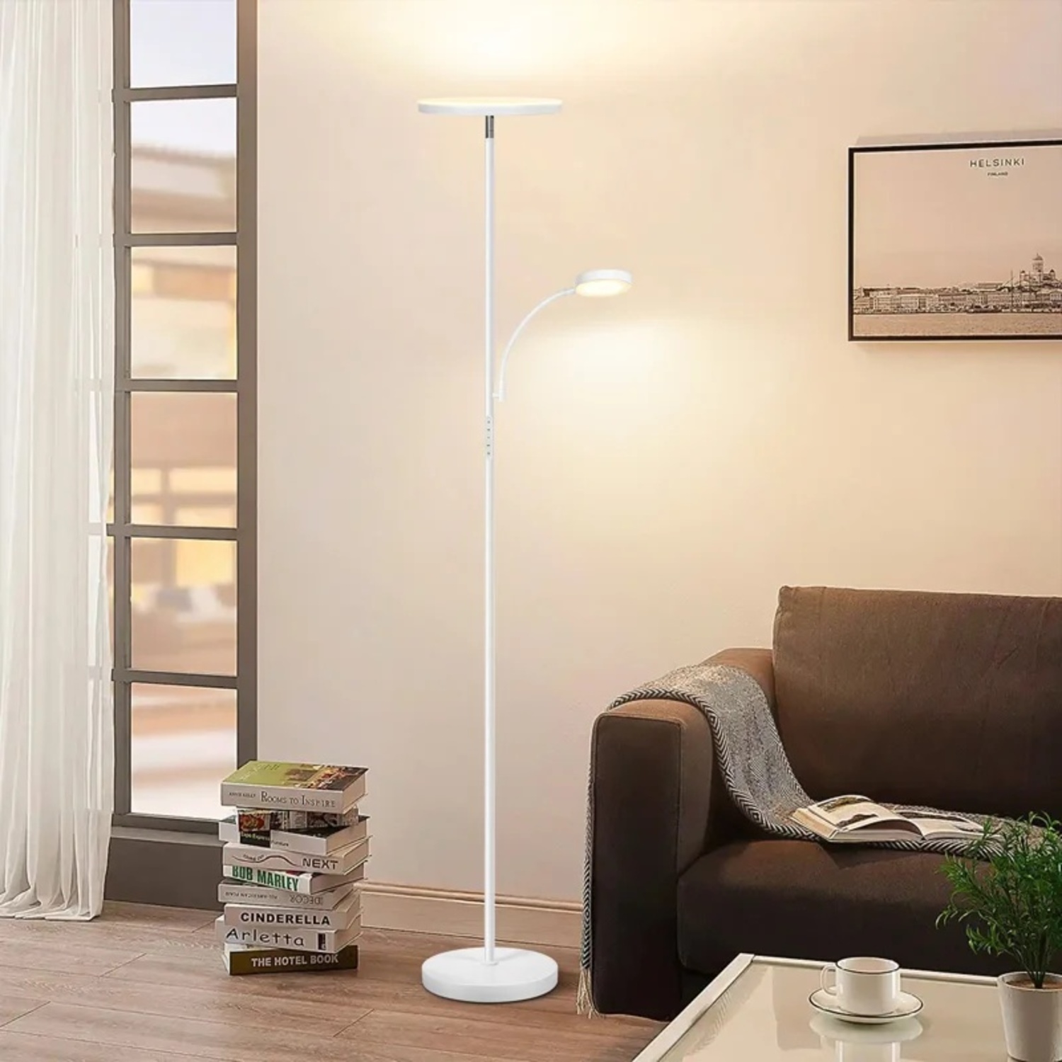 Wayfair Jernell 70" LED Dimmable Torchiere & Floor Lamp - image-4