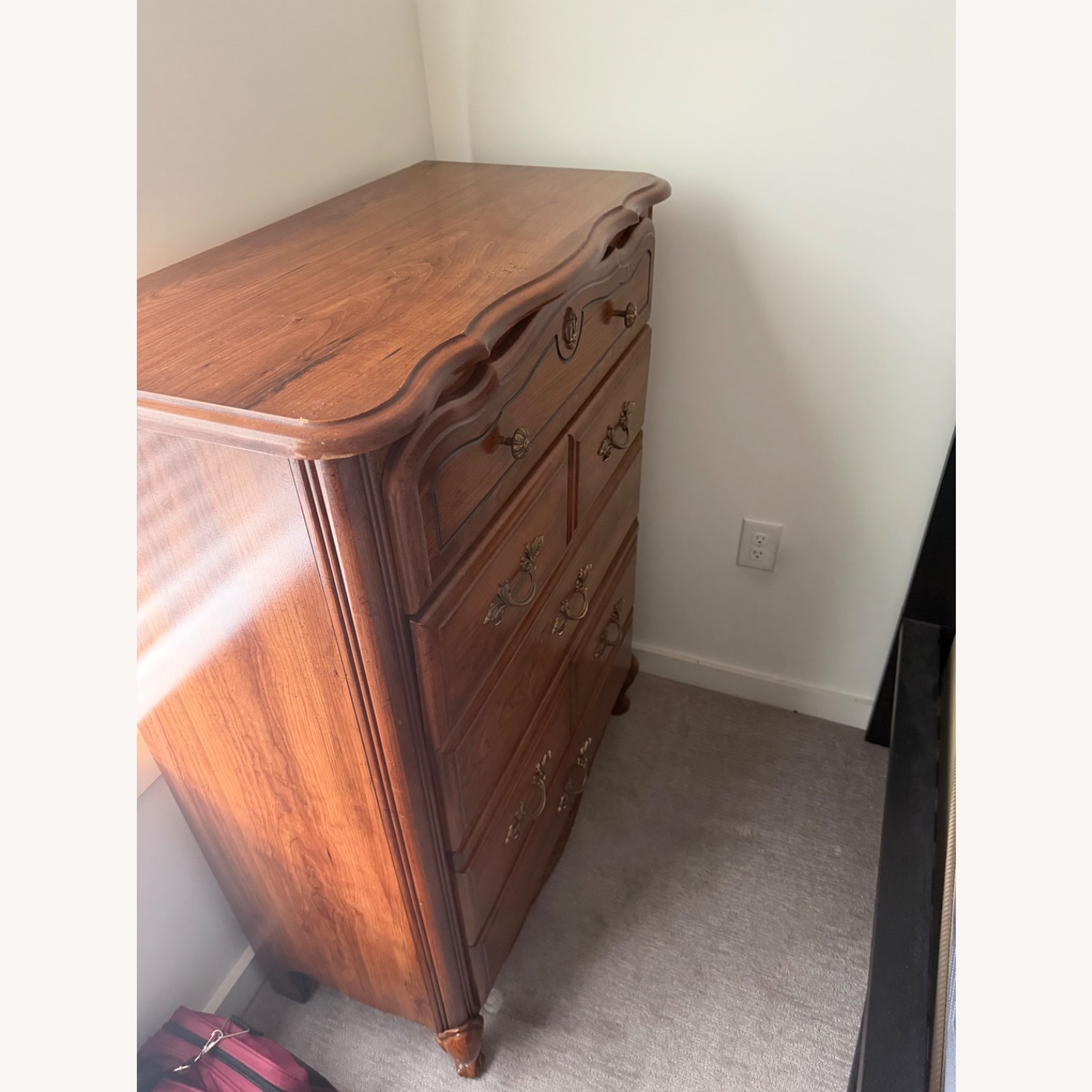 Dark Brown Wood Dresser - image-3