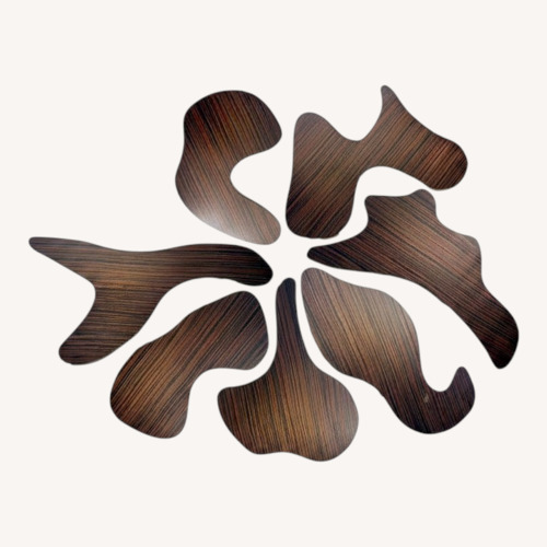 Used Macassar Ebony Wood Veneer Organic Shapes for sale on AptDeco