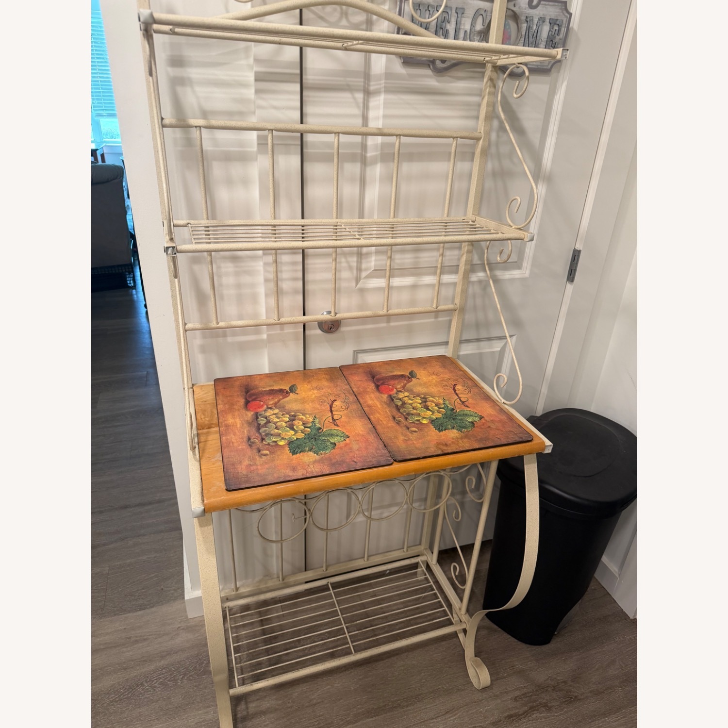 White Metal Bar Cart - image-2