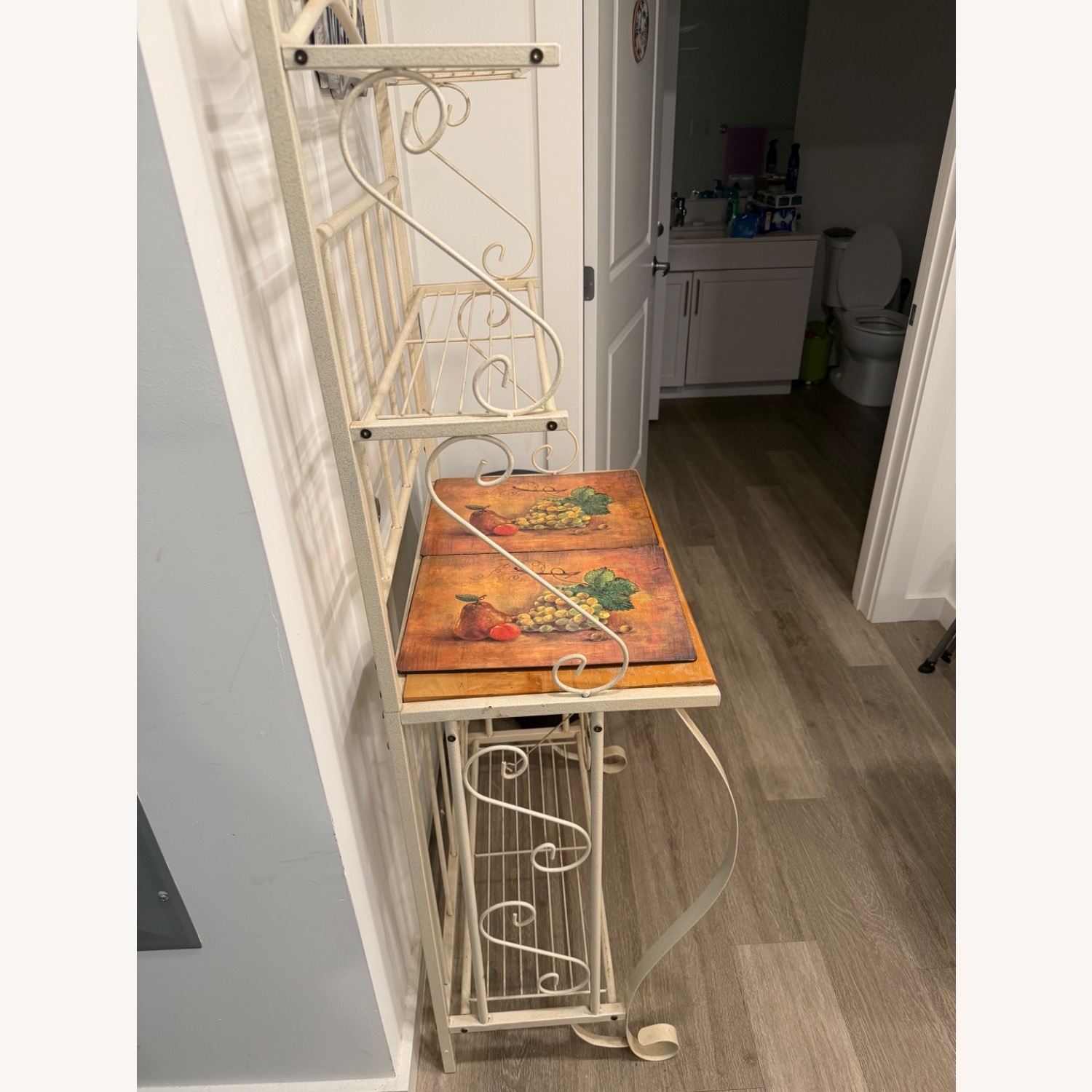 White Metal Bar Cart - image-3