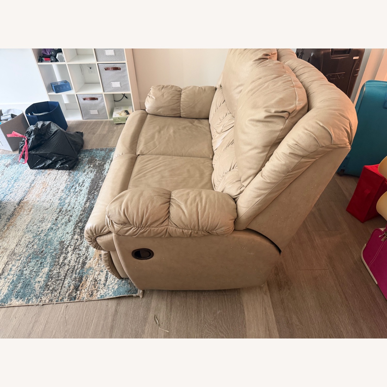 Natural Leather 2 Seater Sofa - image-3