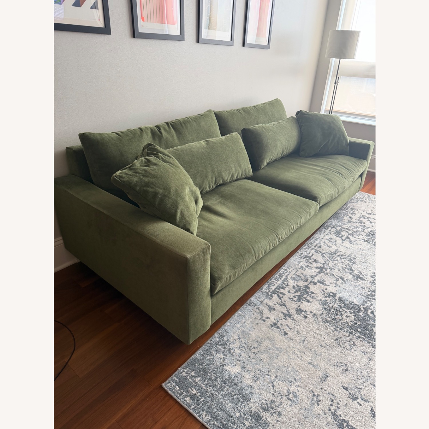 West Elm Harmony Sofa, Dark Olive - image-3