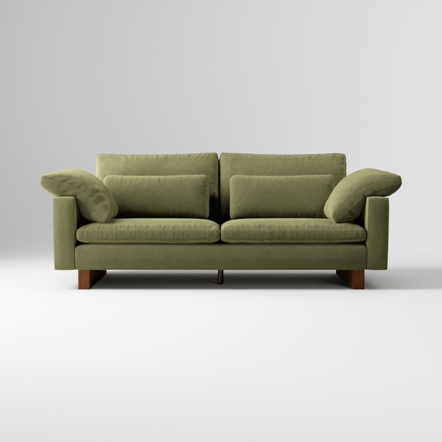 West Elm Harmony Sofa, Dark Olive - image-6