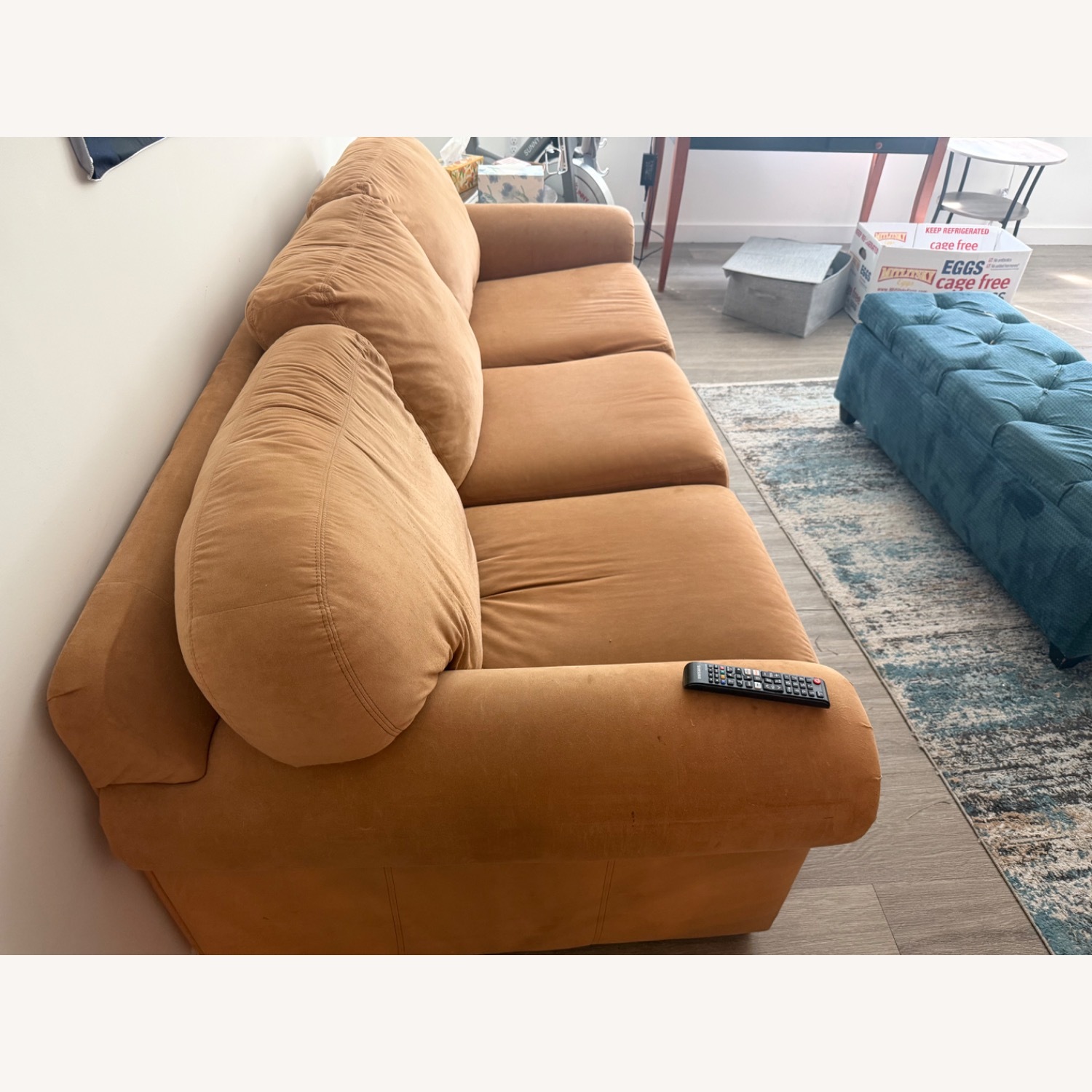Natural Suede 3+ Seater Sofa - image-3