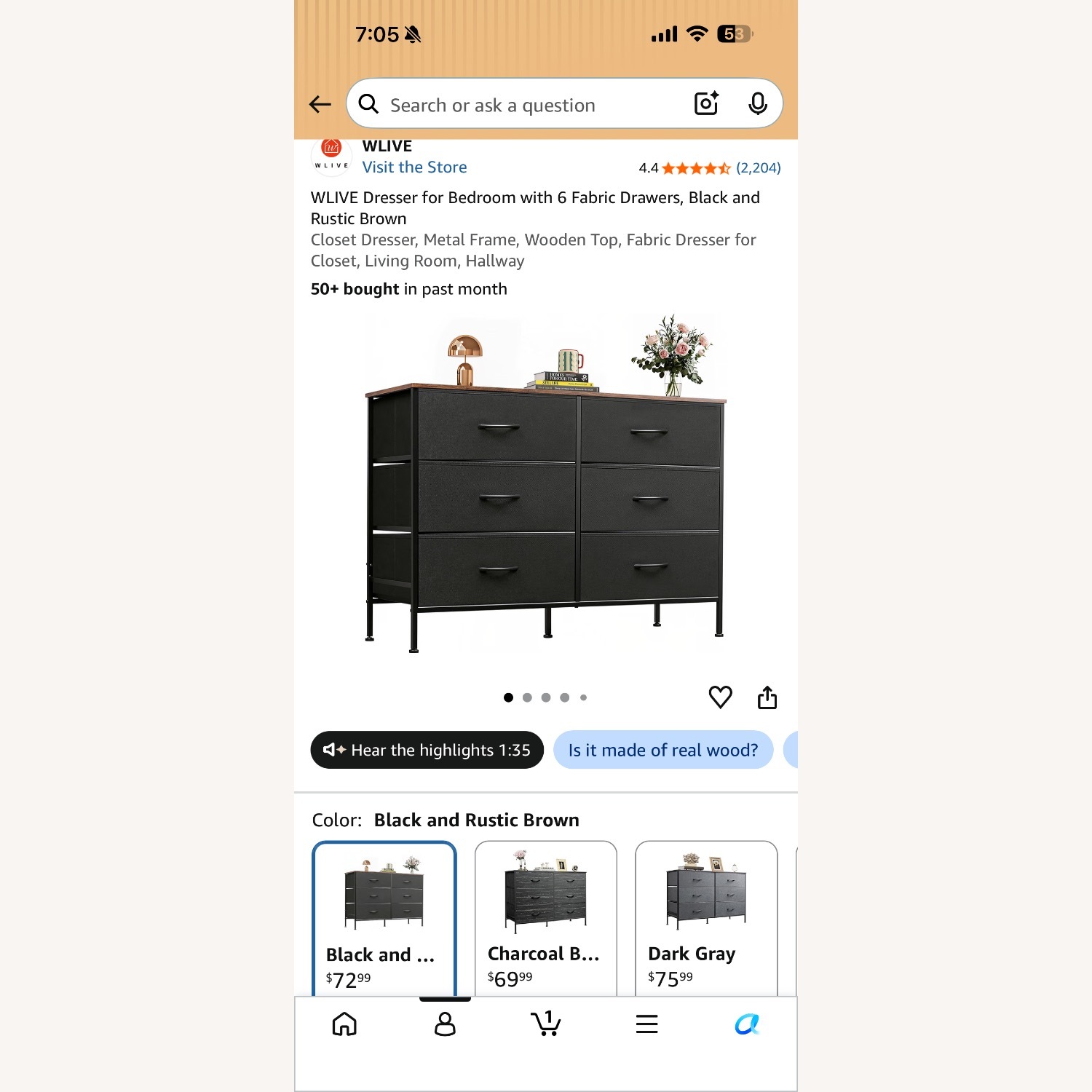 Amazon Black Dresser - image-3