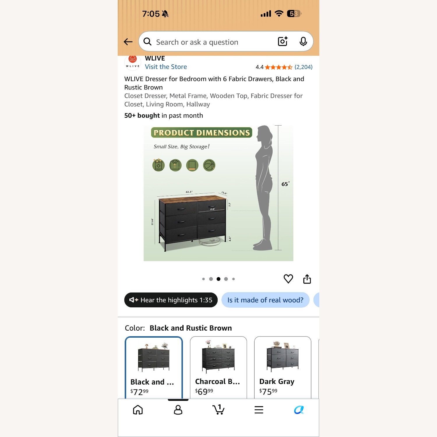 Amazon Black Dresser - image-2