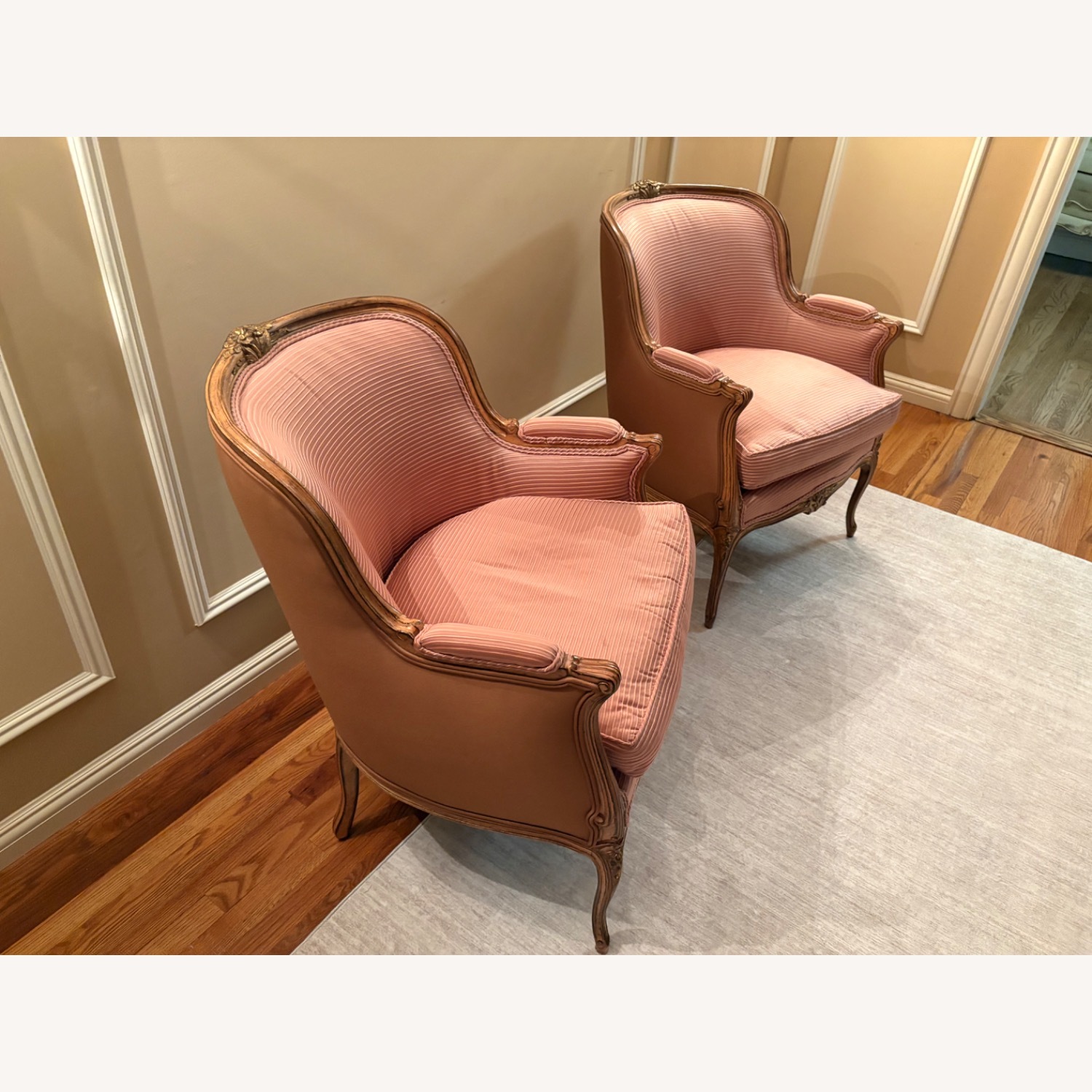 French Provincial Louis XV Bergère Armchairs - image-2