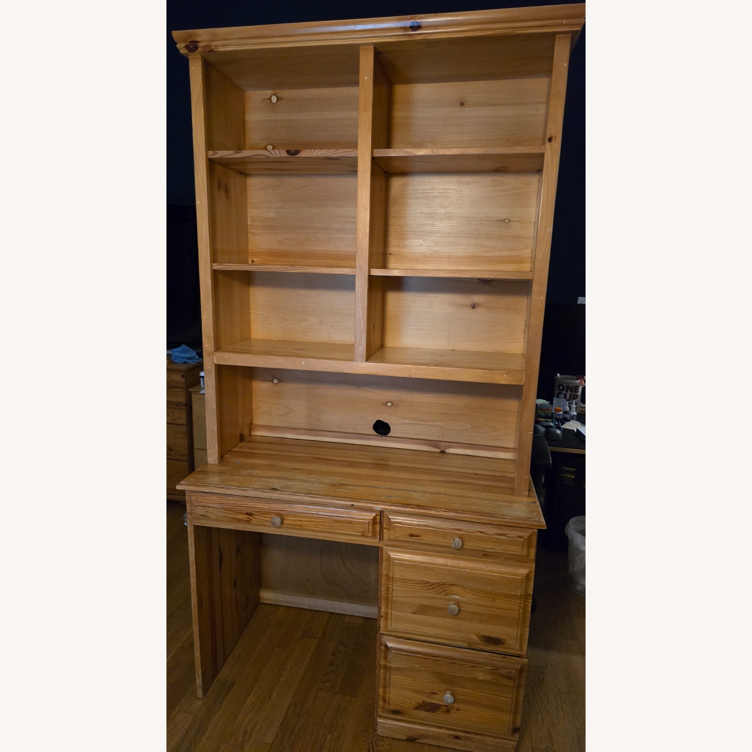 Gothic Cabinet Craft Natural Wood Desk - image-1