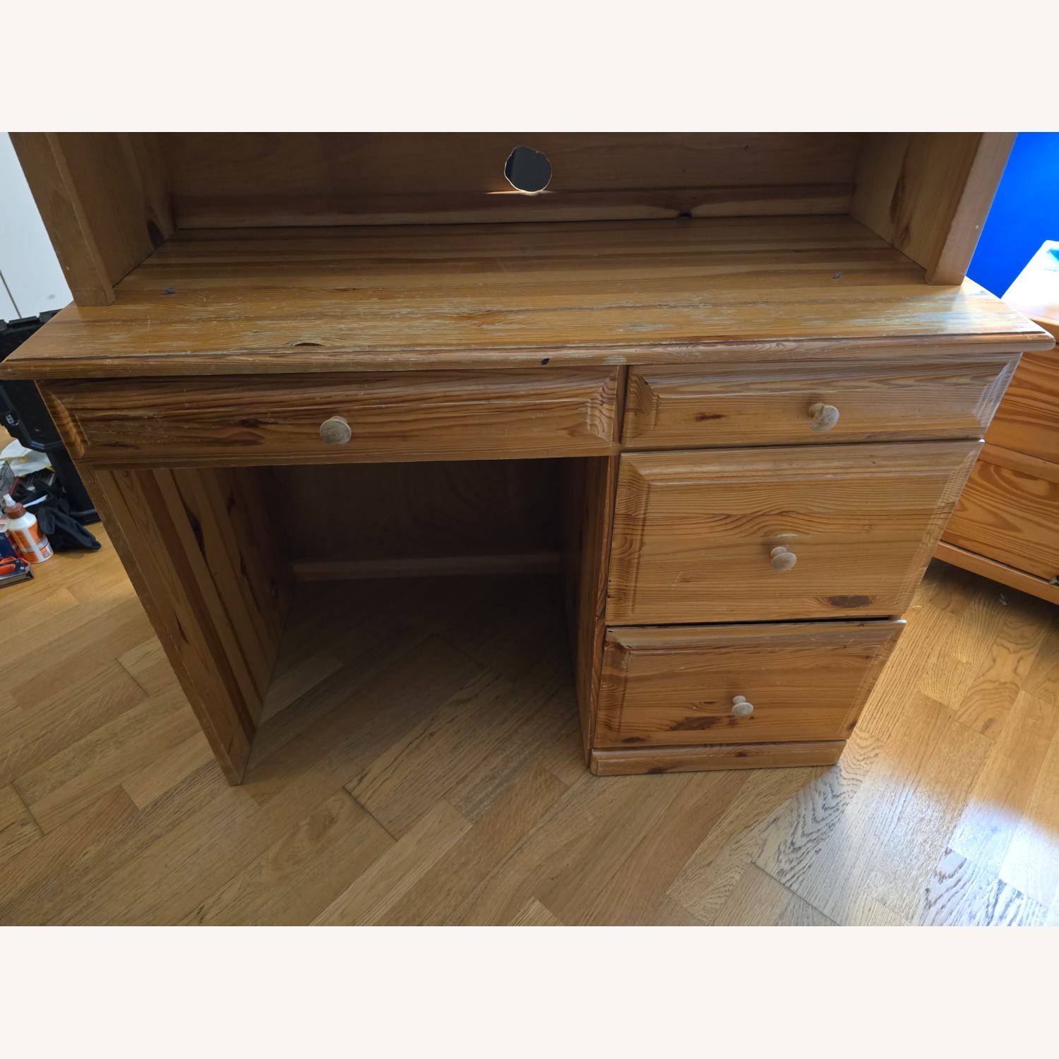 Gothic Cabinet Craft Natural Wood Desk - image-3