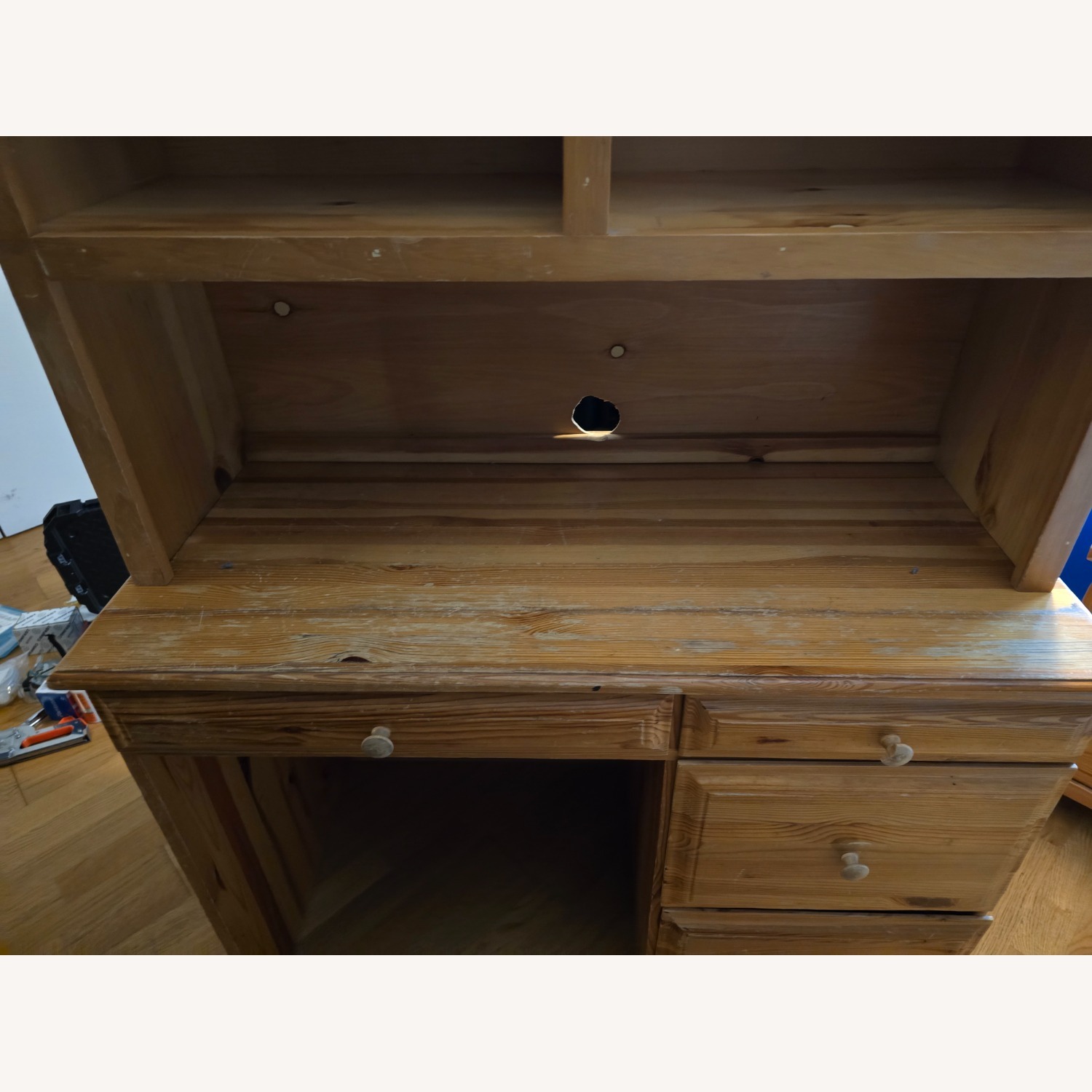 Gothic Cabinet Craft Natural Wood Desk - image-2