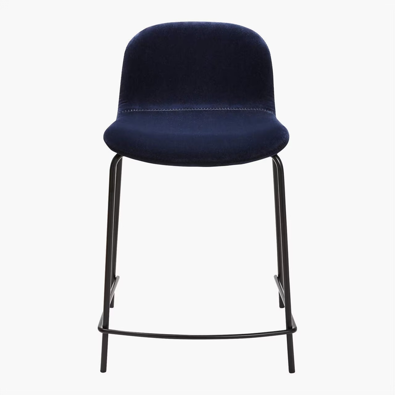CB2 Primitivo Blue Velvet Counter Stool - image-6