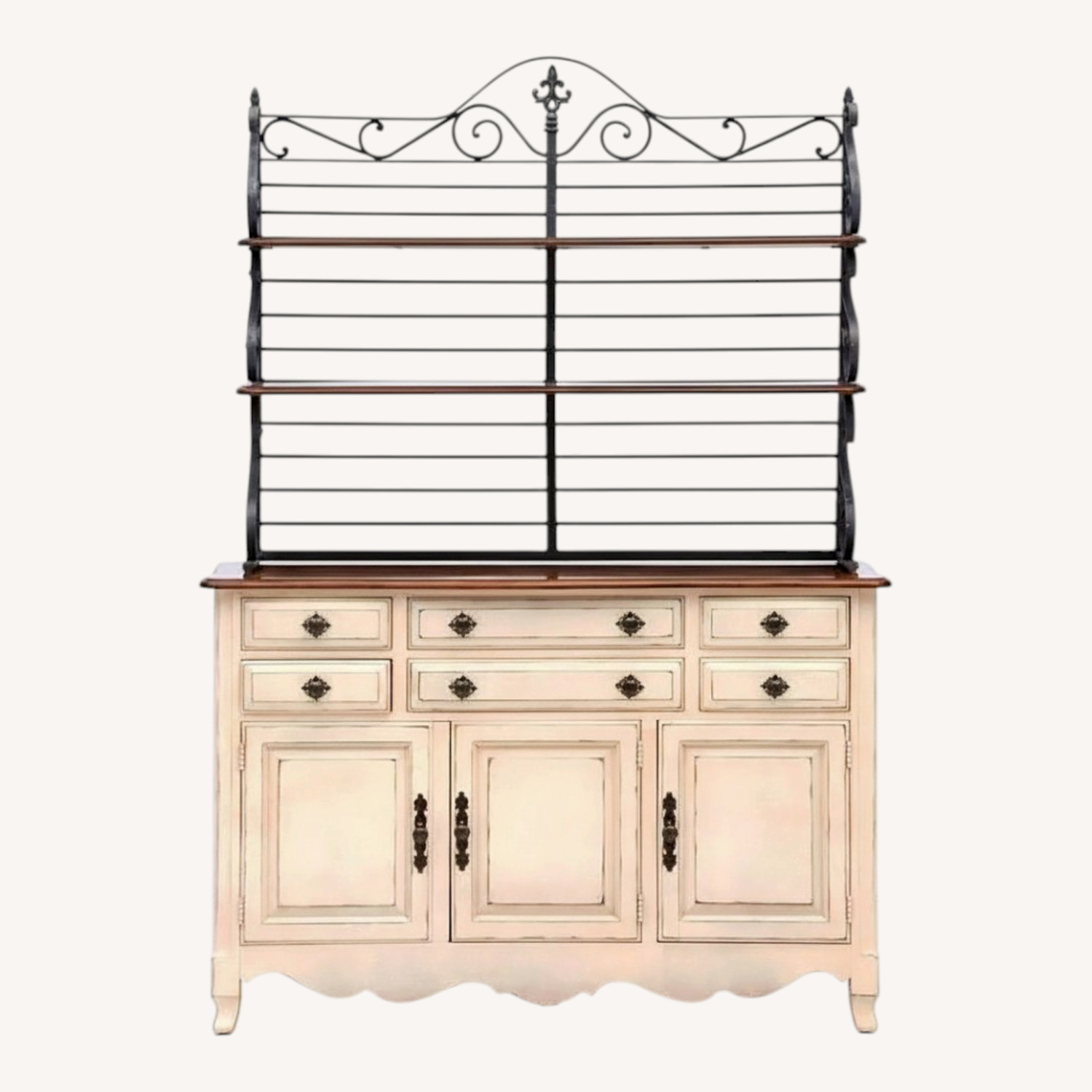 French Country Style Drexel Buffet & Hutch - image-0