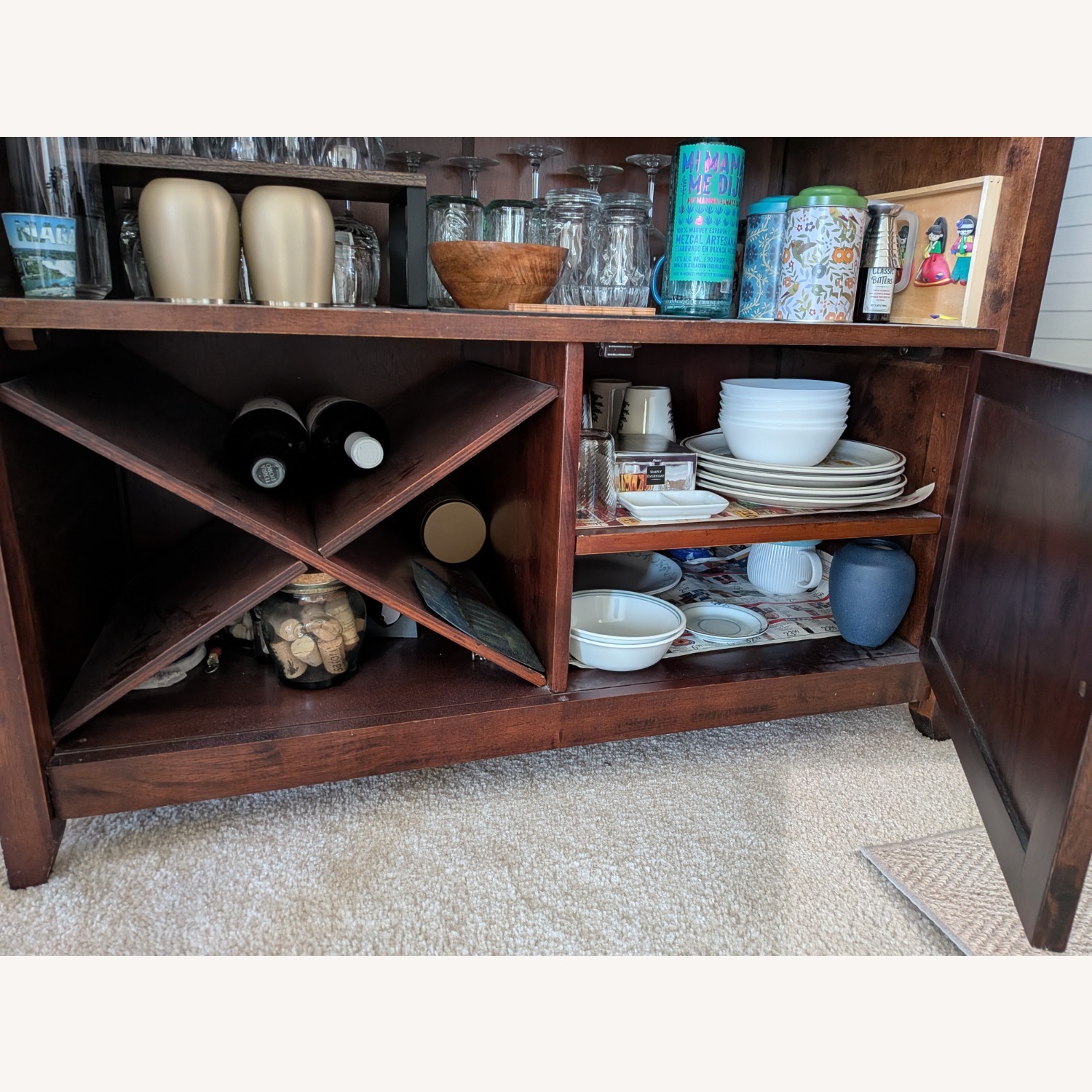 Server/Buffet/Sideboard with Wine Rack - image-3