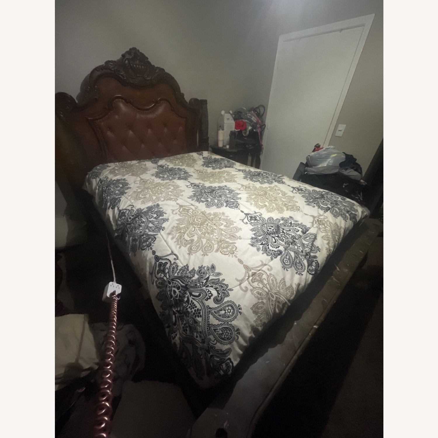 Brown Marble Queen Size Bed  - image-2