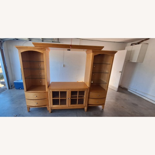 Used Entertainment Center Solid Wood for sale on AptDeco