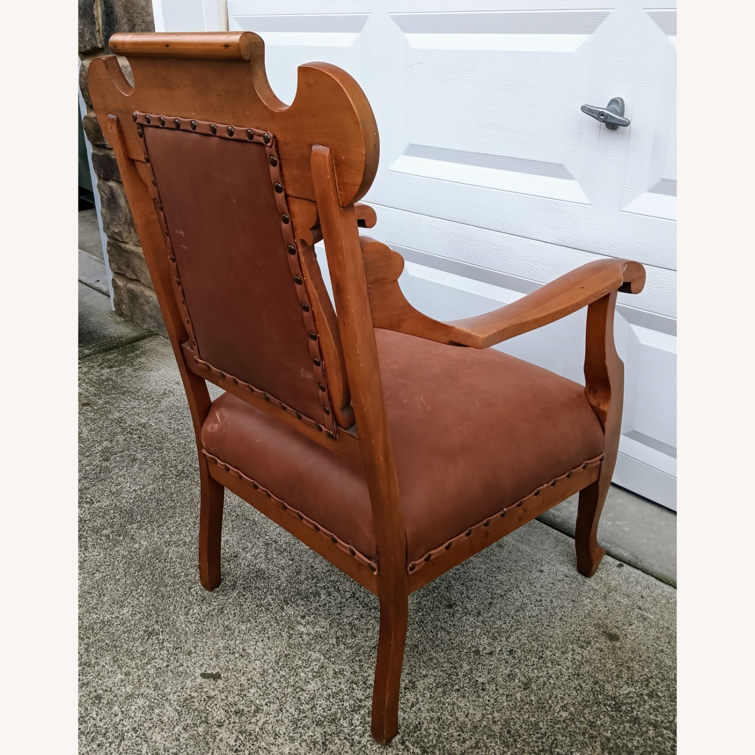 Vintage/Antique Light Brown Armchair - image-8