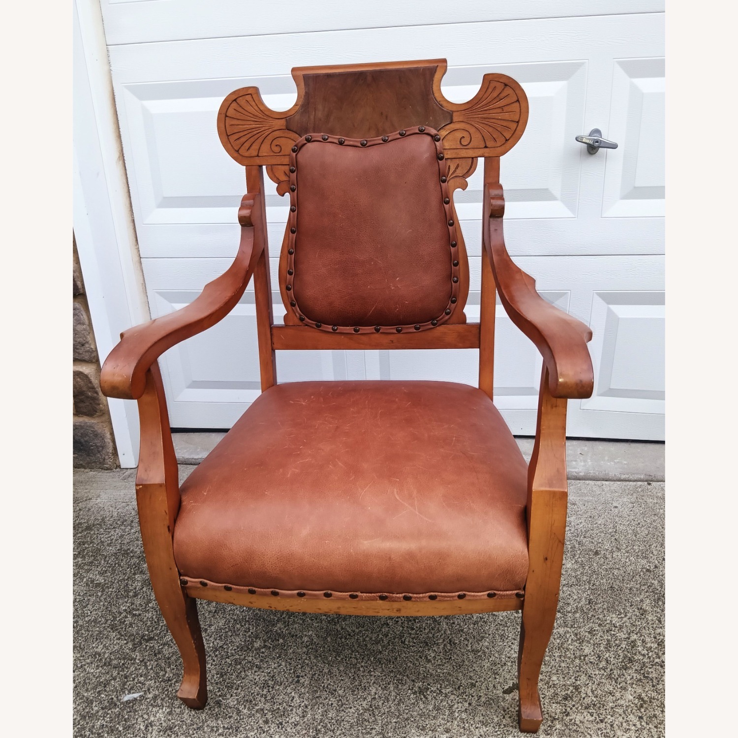 Vintage/Antique Light Brown Armchair - image-11