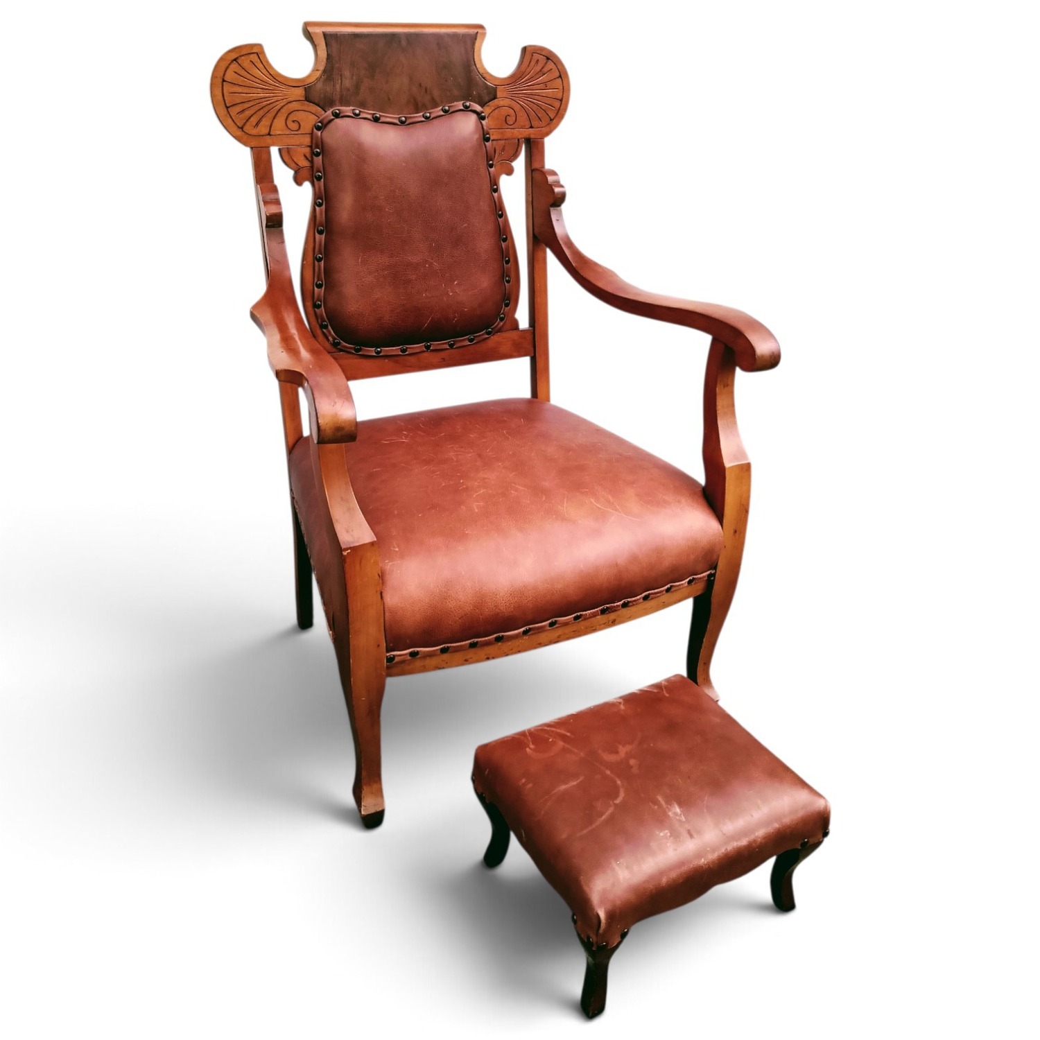 Vintage/Antique Light Brown Armchair - image-5