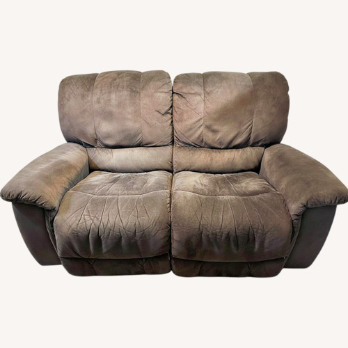 Used Dark Brown Fabric 2 Piece Sectional for sale on AptDeco