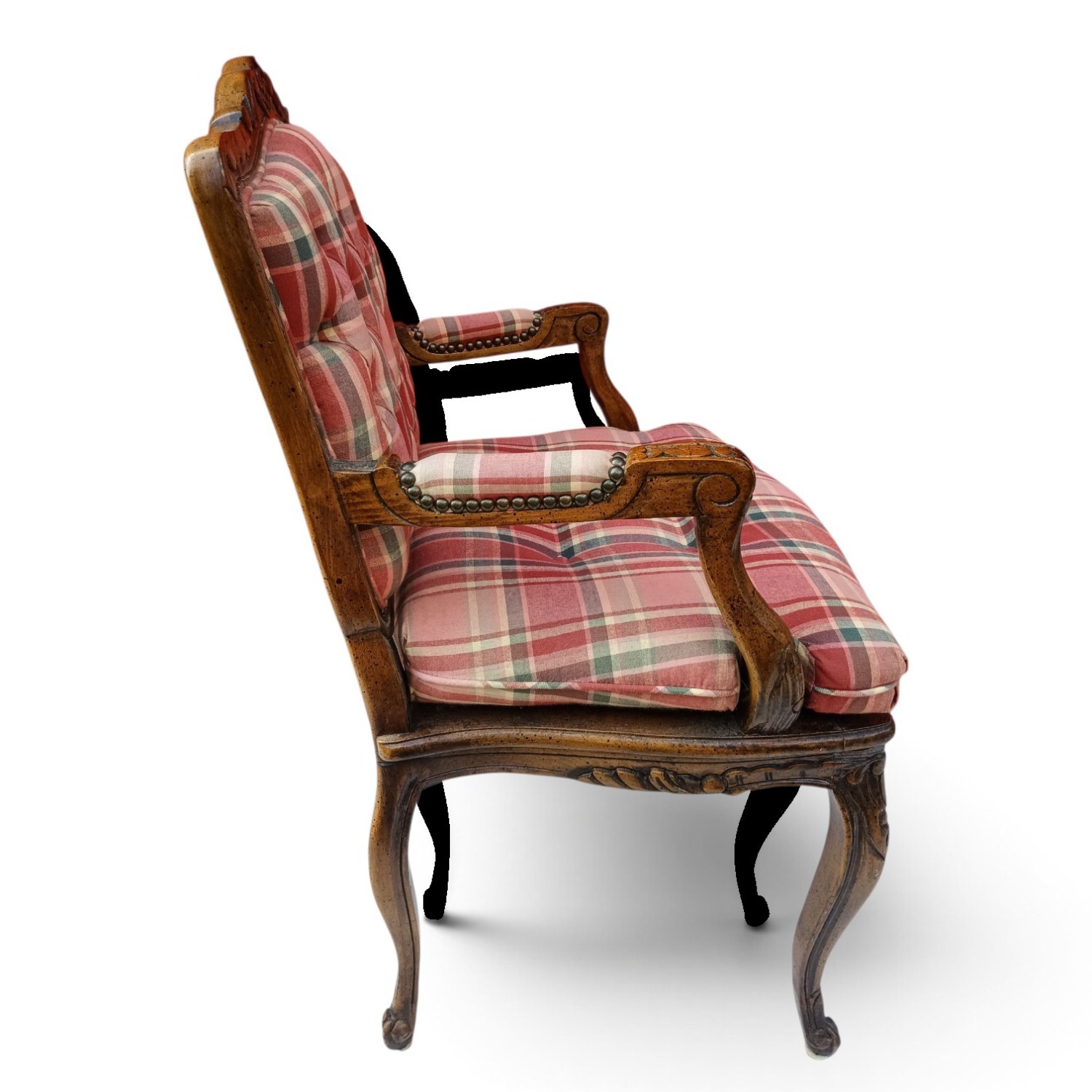 Vintage Walnut French Provincial Armchair - image-13