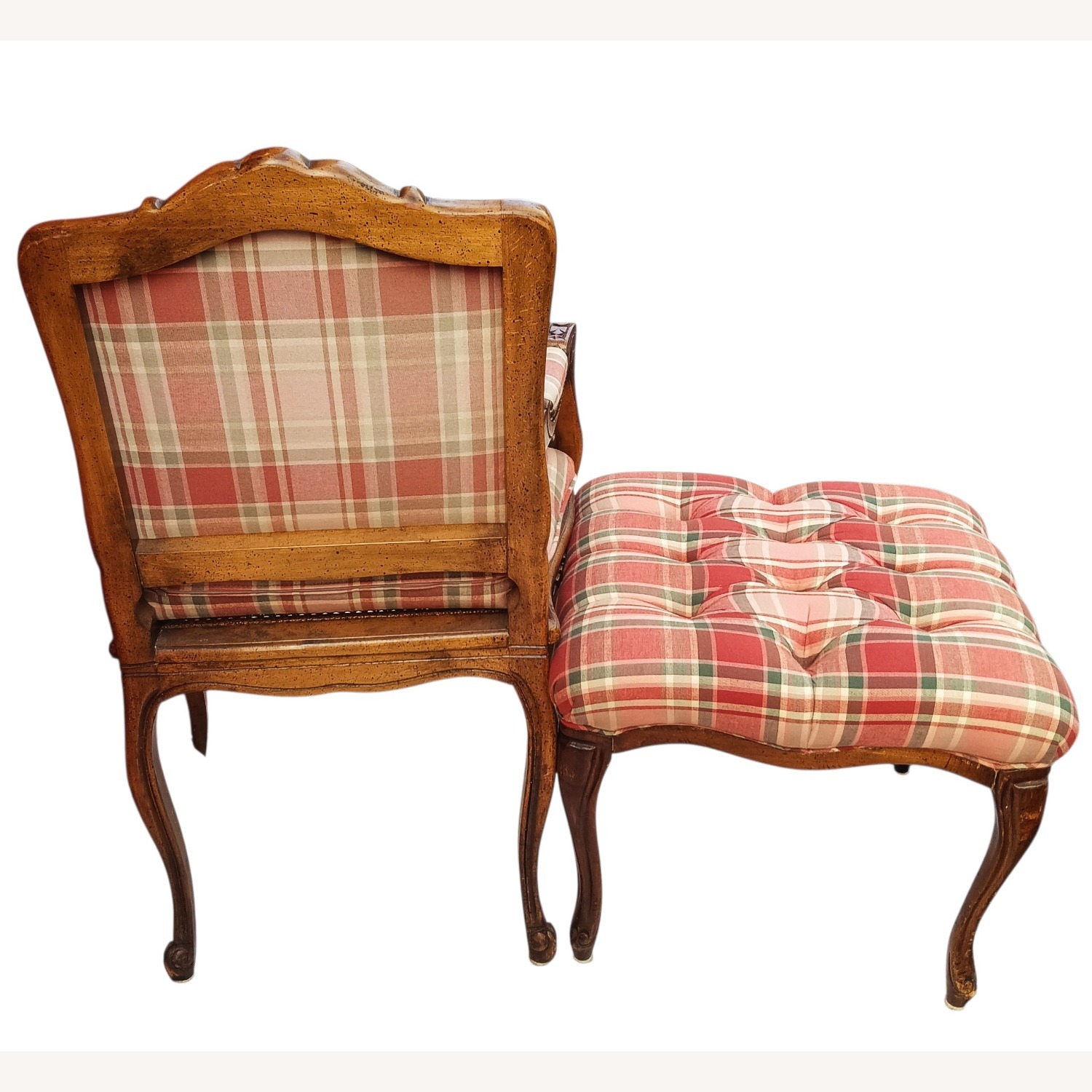 Vintage Walnut French Provincial Armchair - image-3