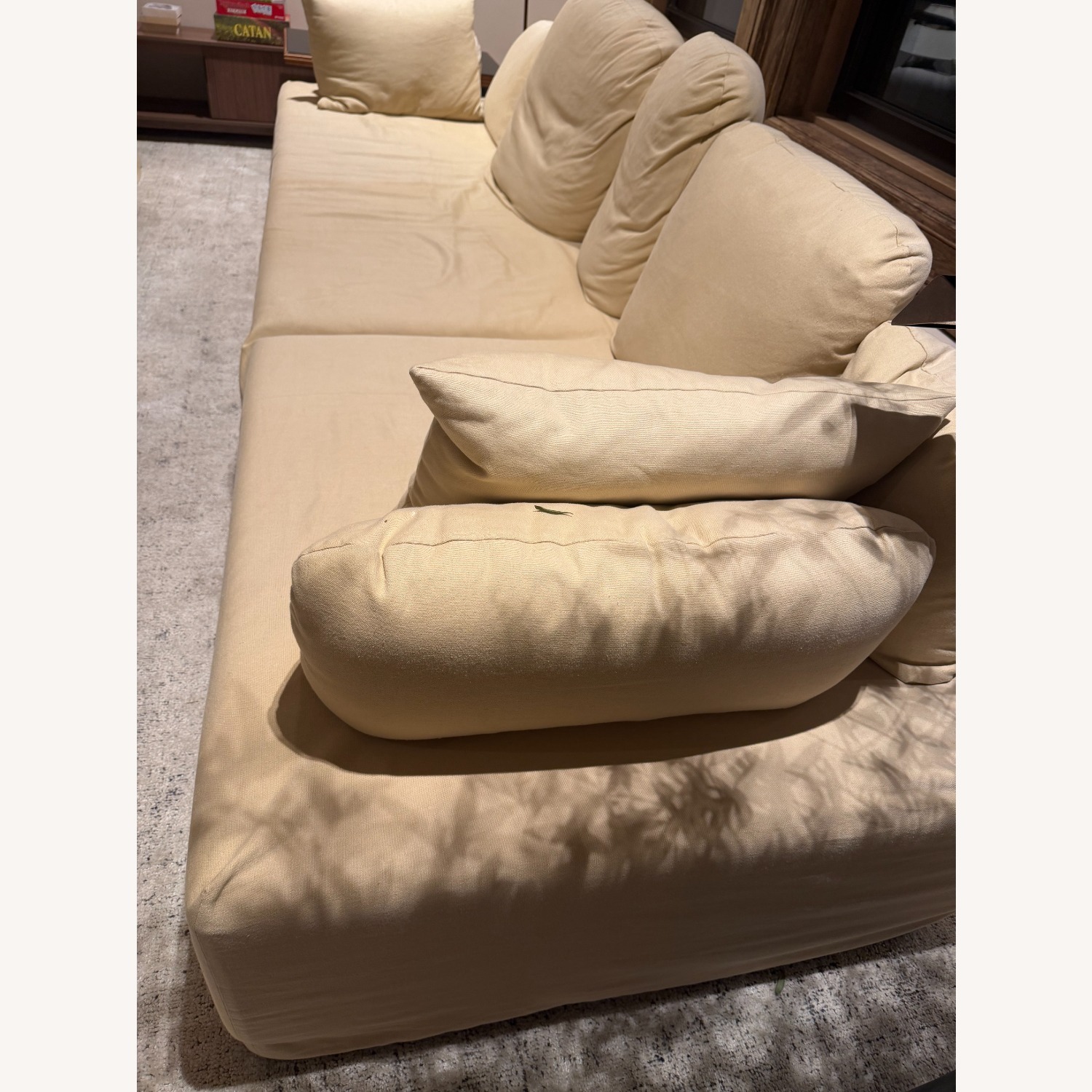 Natural Fabric 3+ Seater Sofa - image-3