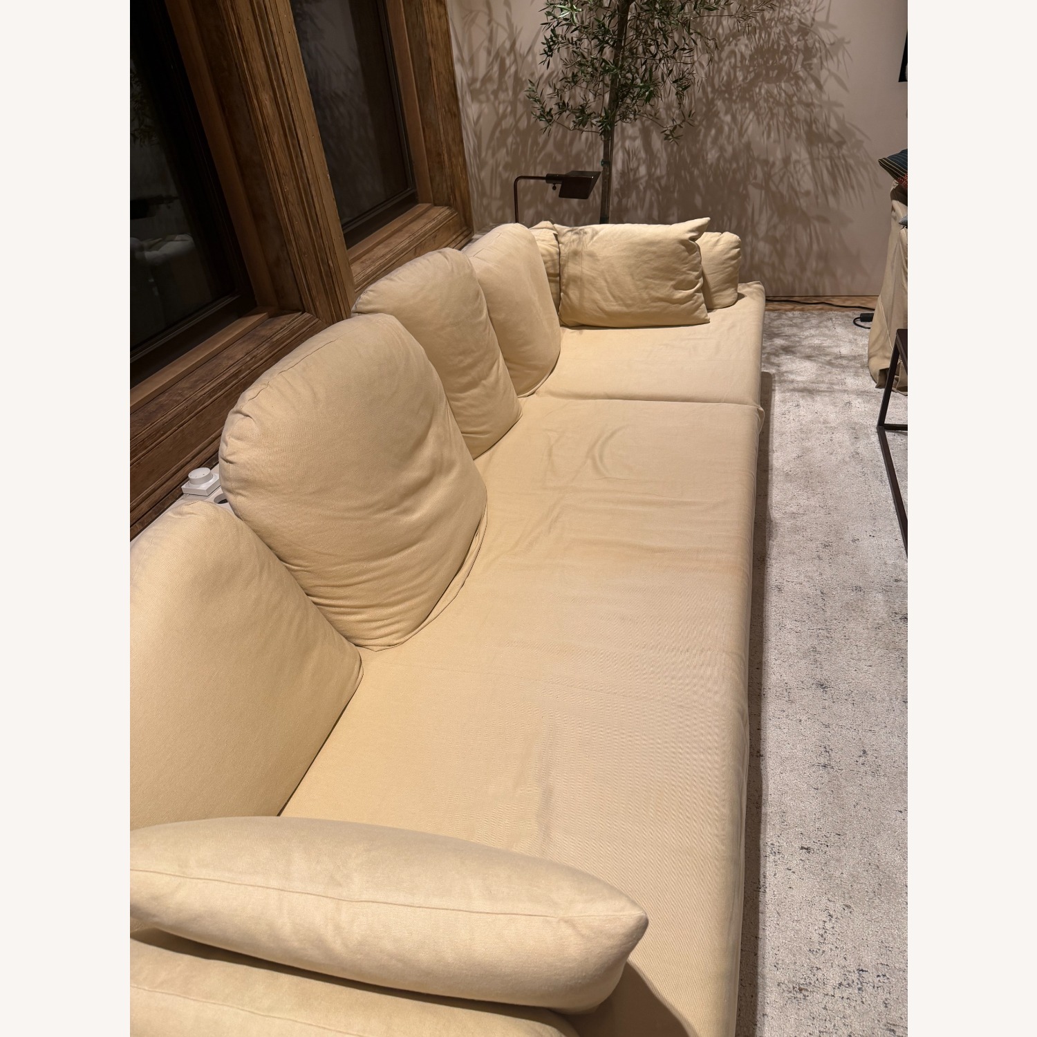 Natural Fabric 3+ Seater Sofa - image-4