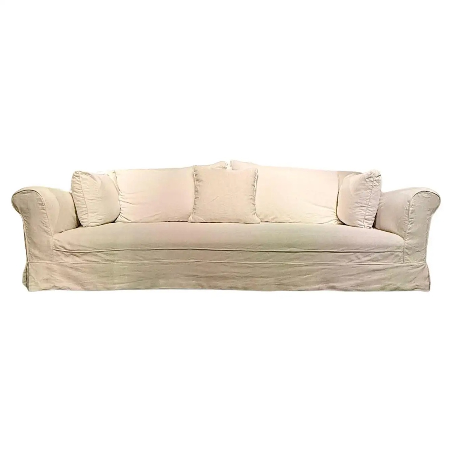 Natural Fabric 3+ Seater Sofa - image-5