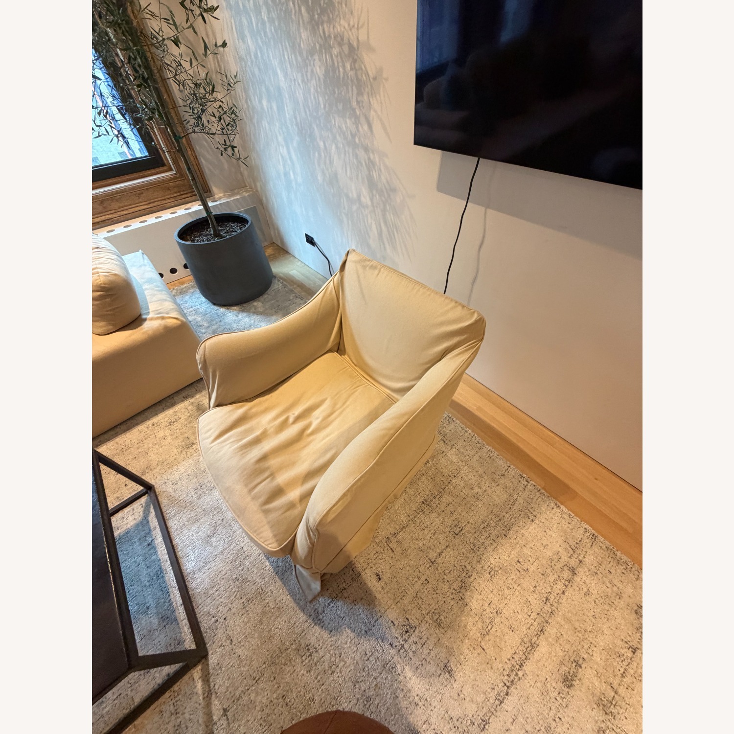 Natural Fabric Armchairs - image-2