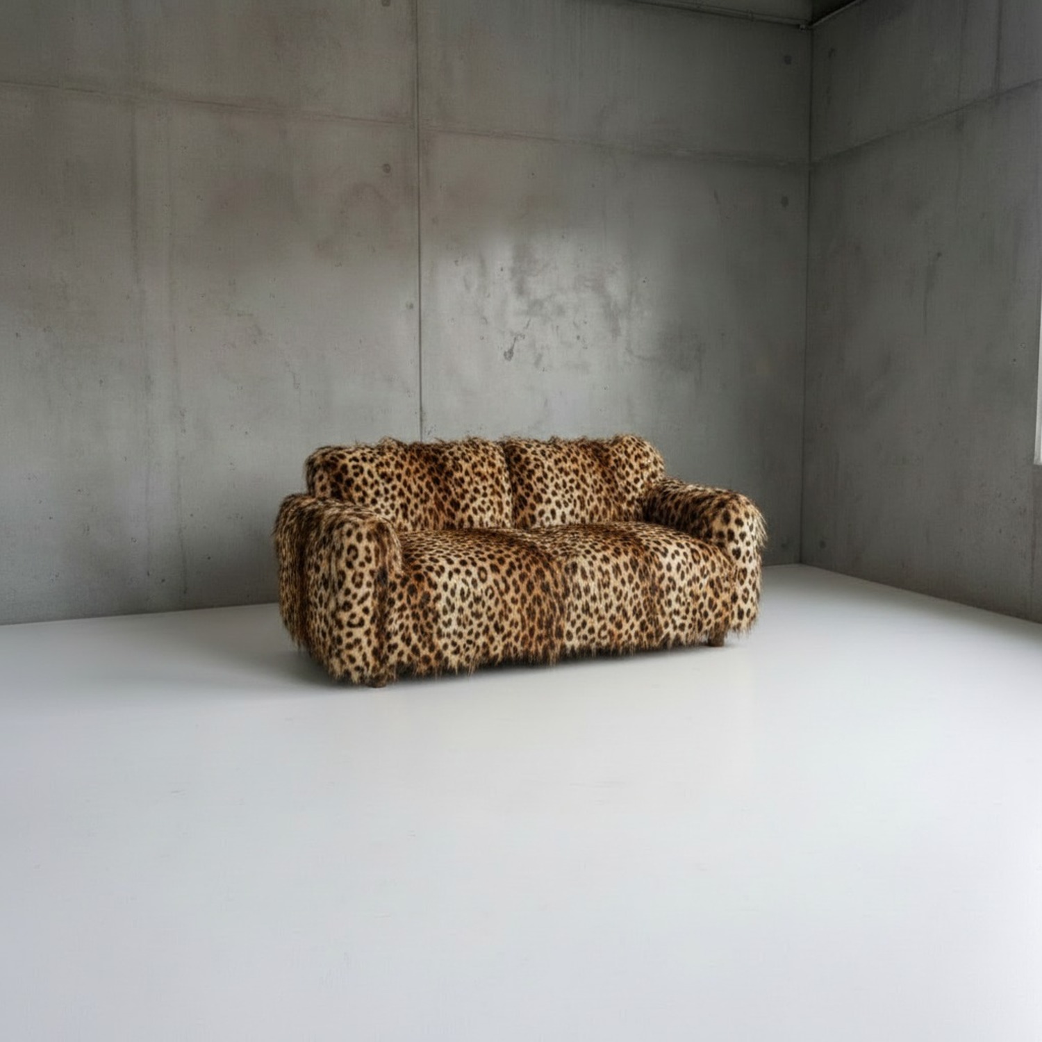 Vintage Leopard Print Sofa - image-1