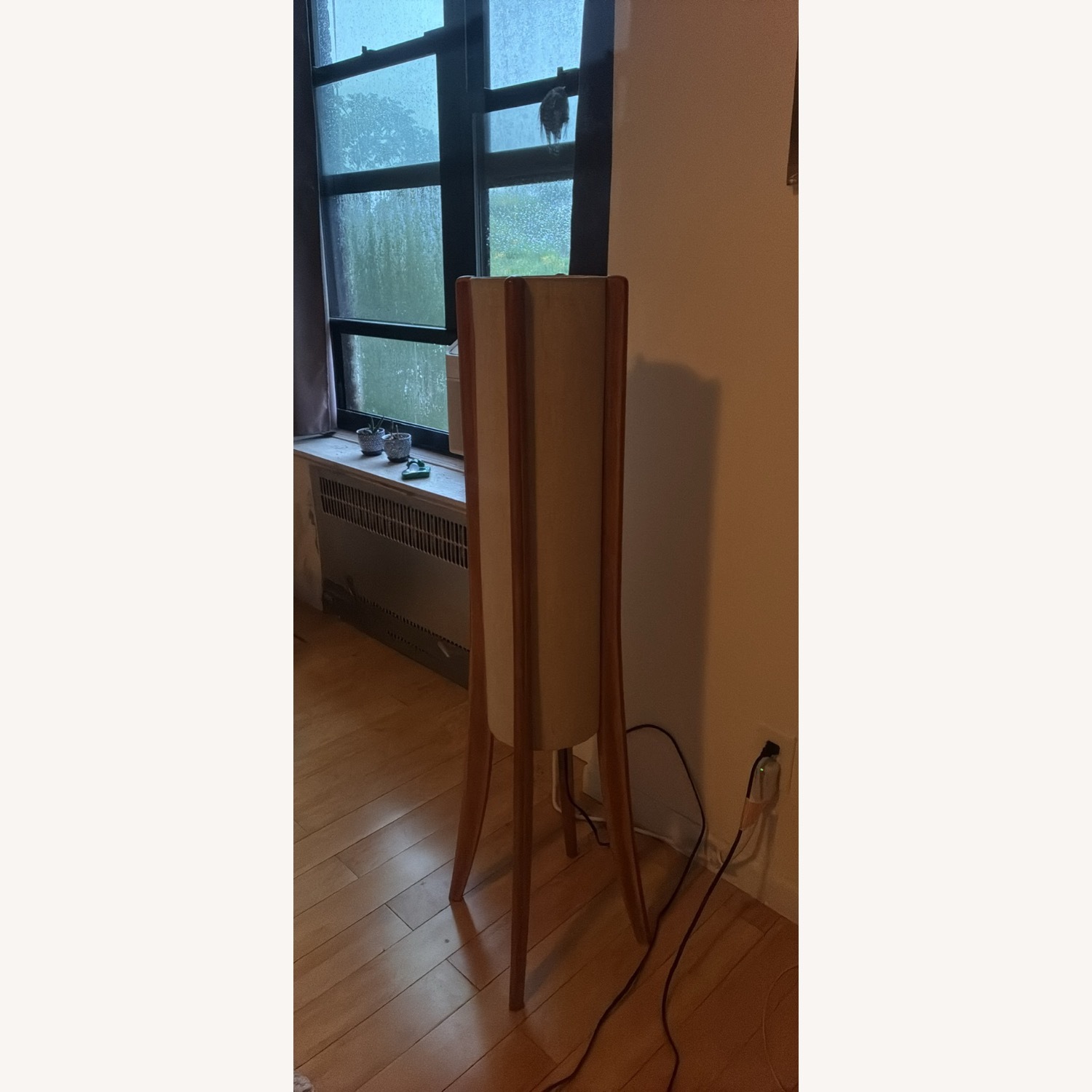 Scandinavian Designs Natural Fabric Floor Lamp - image-1