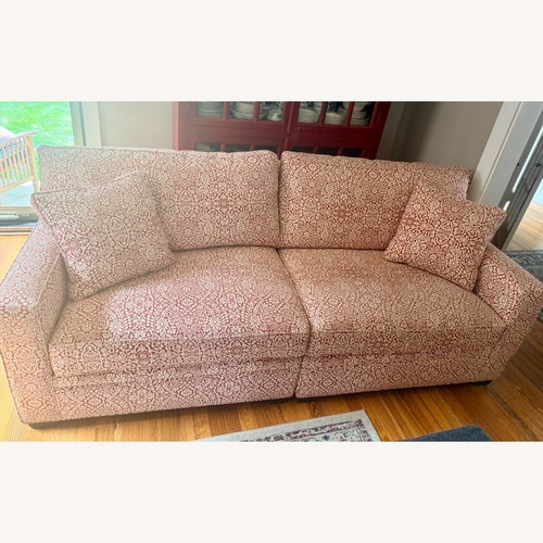 Used Ballard Designs Modular Loveseat + Ottoman for sale on AptDeco