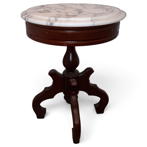 Used Vintage/Antique Finds White Marble Side Table for sale on AptDeco