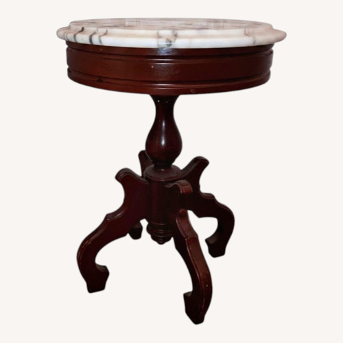 Used Vintage/Antique Finds White Marble Side Table for sale on AptDeco