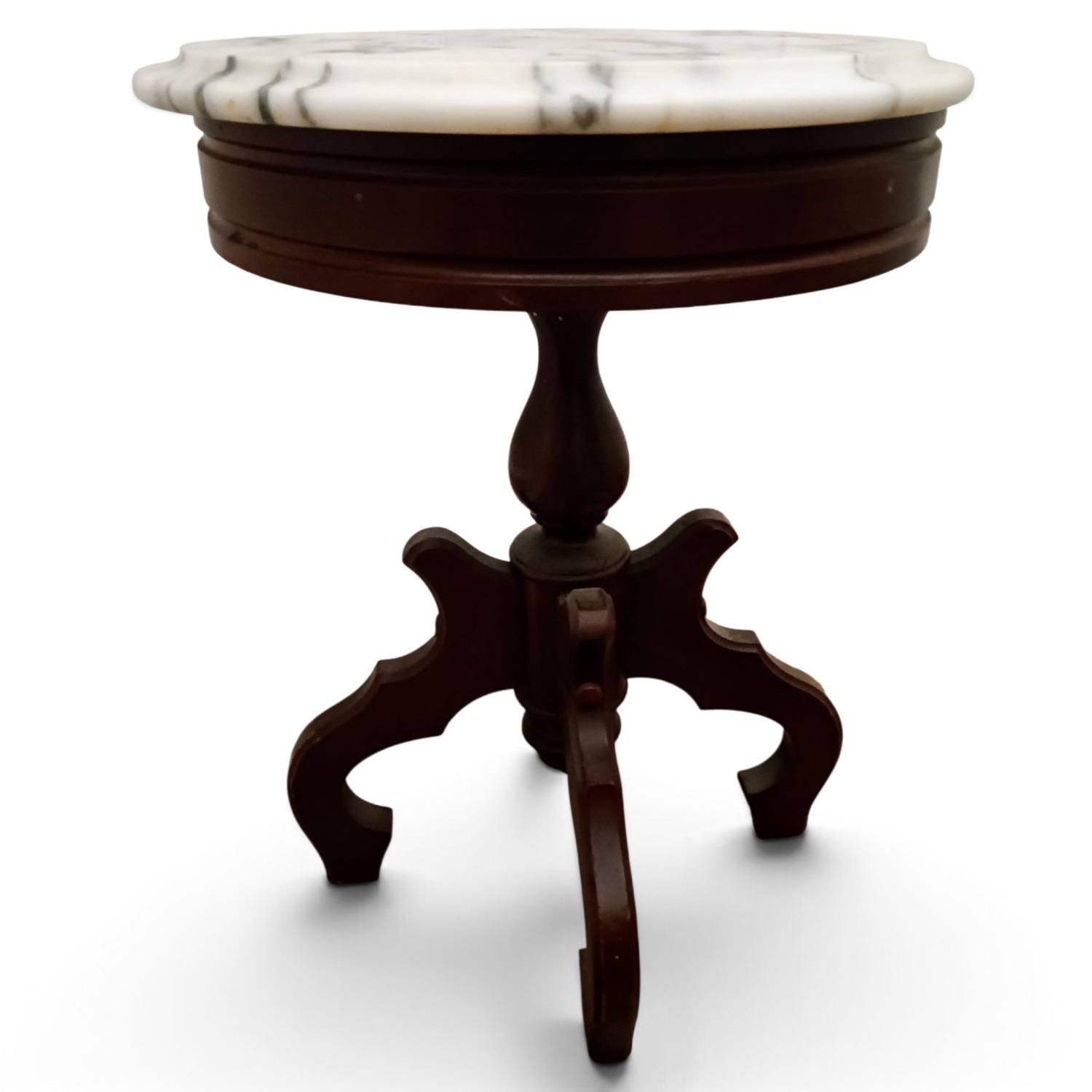 Vintage/Antique Finds White Marble Side Table - image-14