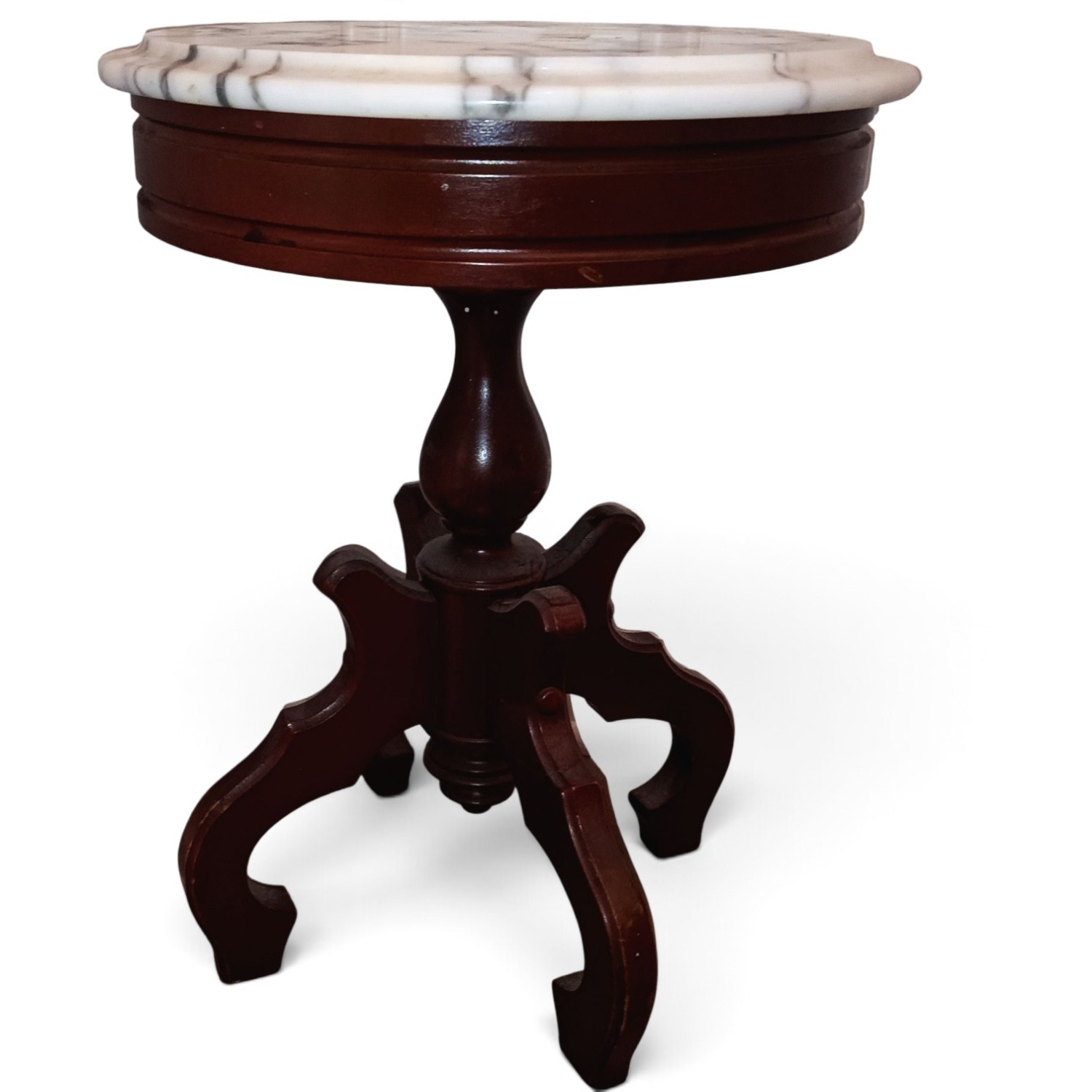 Vintage/Antique Finds White Marble Side Table - image-15