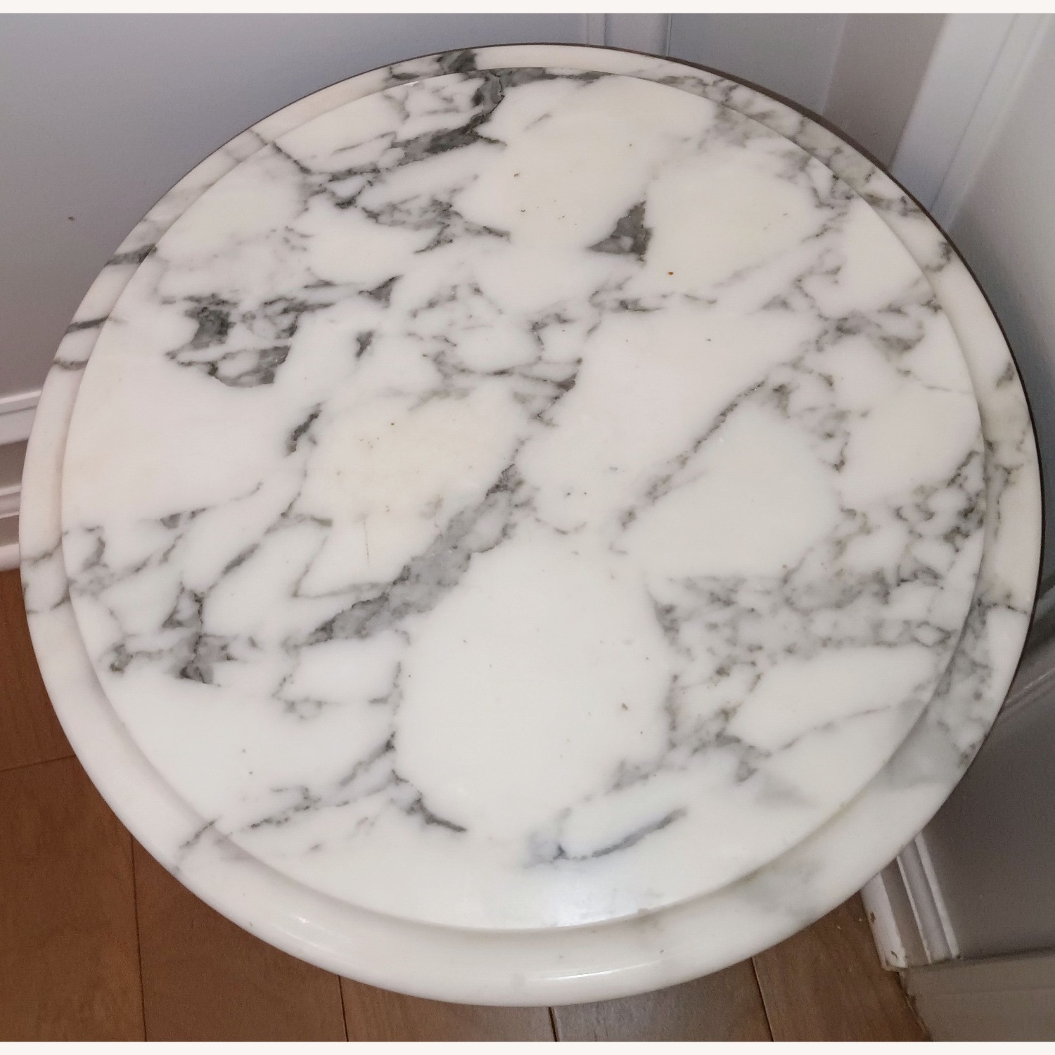 Vintage/Antique Finds White Marble Side Table - image-6