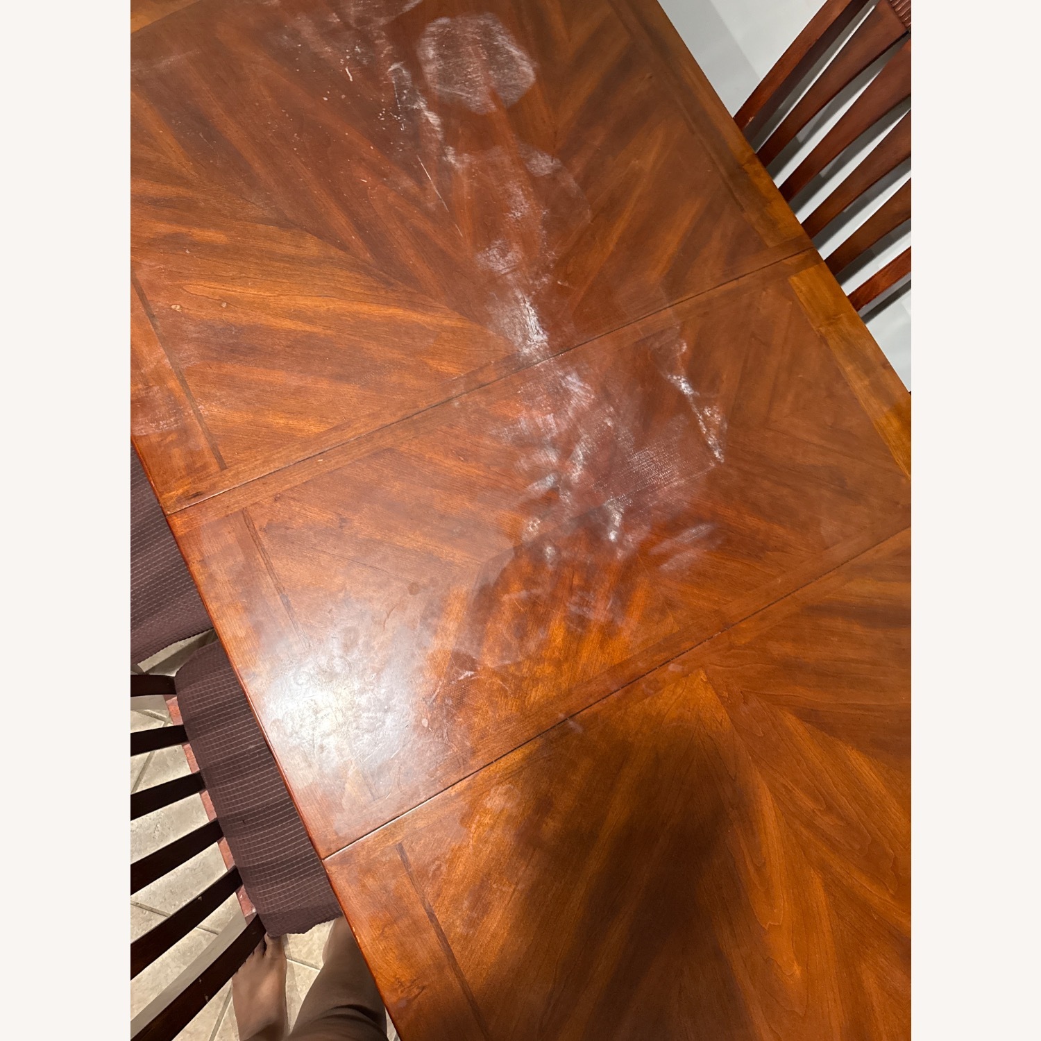 Dark Brown Wood Dining Table - image-4