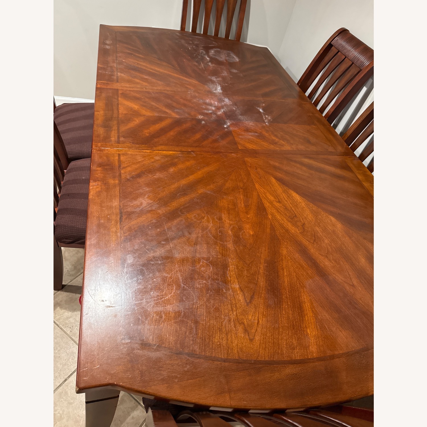 Dark Brown Wood Dining Table - image-3