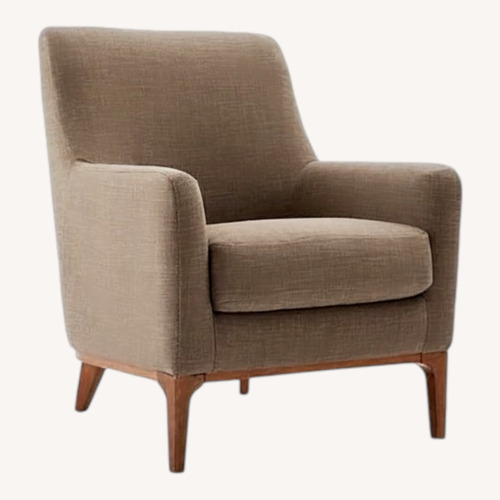 Used West Elm Sloan Green Fabric Accent Chair for sale on AptDeco