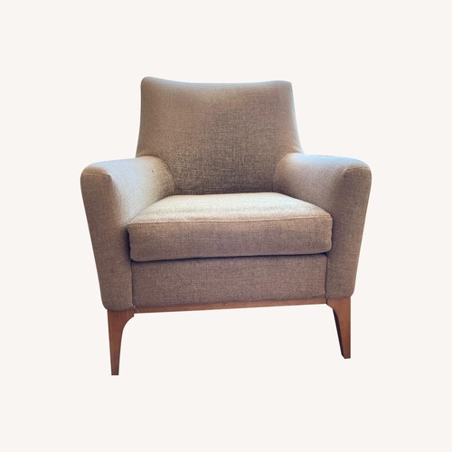 Used West Elm Sloan Green Fabric Accent Chair for sale on AptDeco