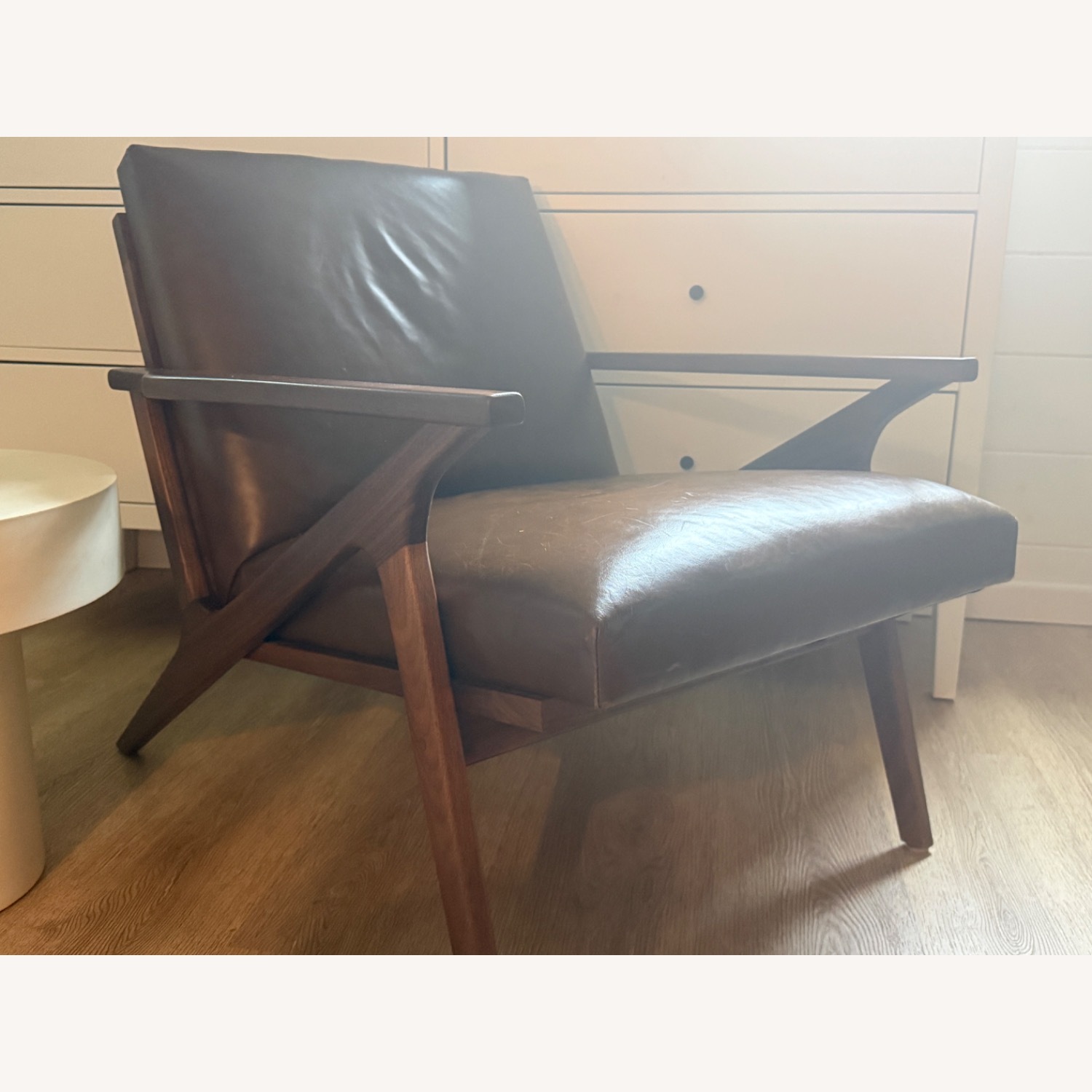 Set of Cavett Leather Chair Walnut - image-5