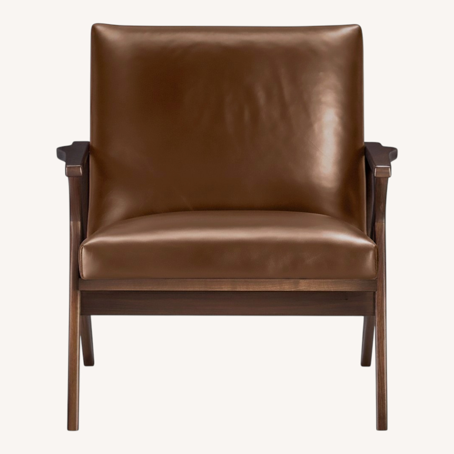 Set of Cavett Leather Chair Walnut - image-0