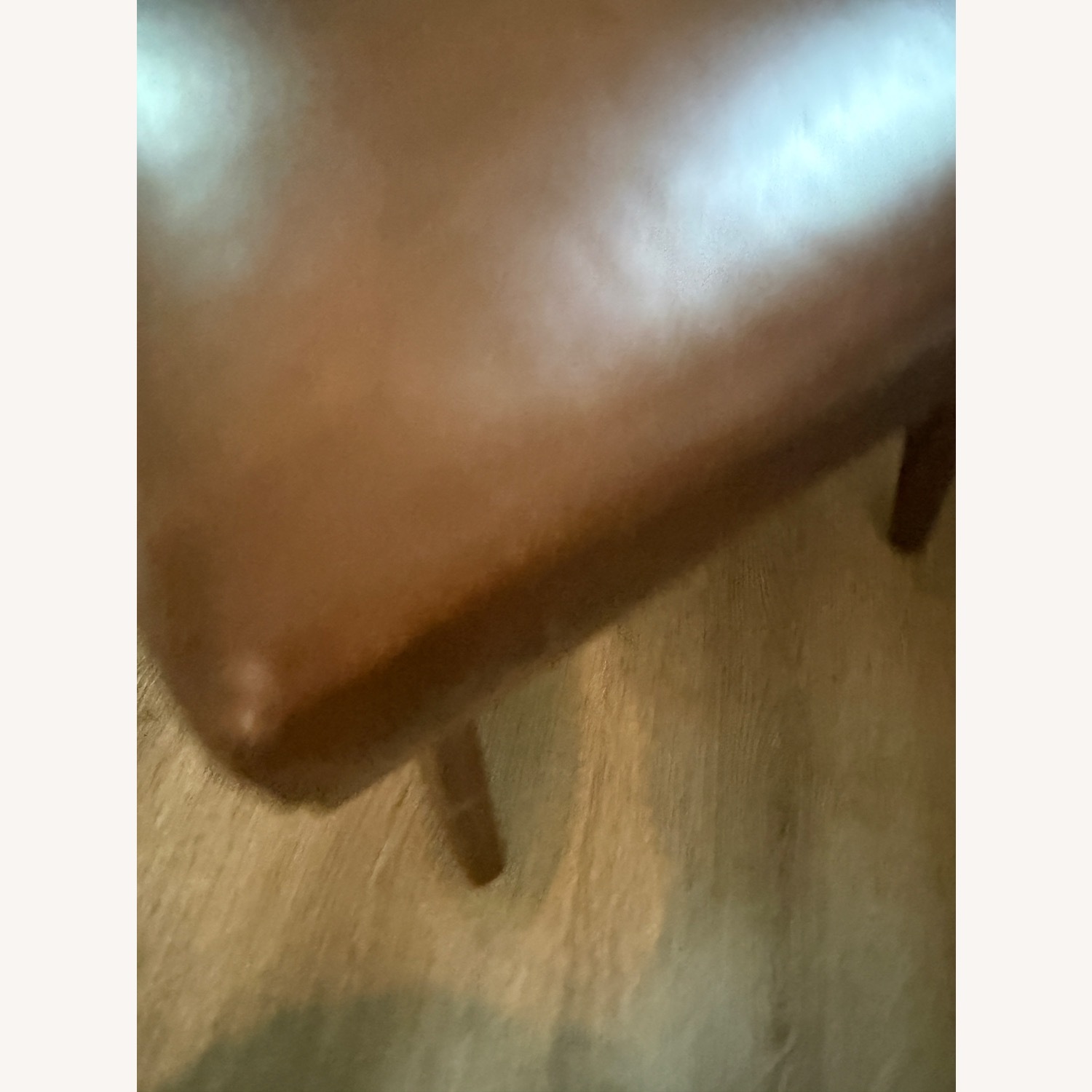 Set of Cavett Leather Ottomans Walnut - image-4