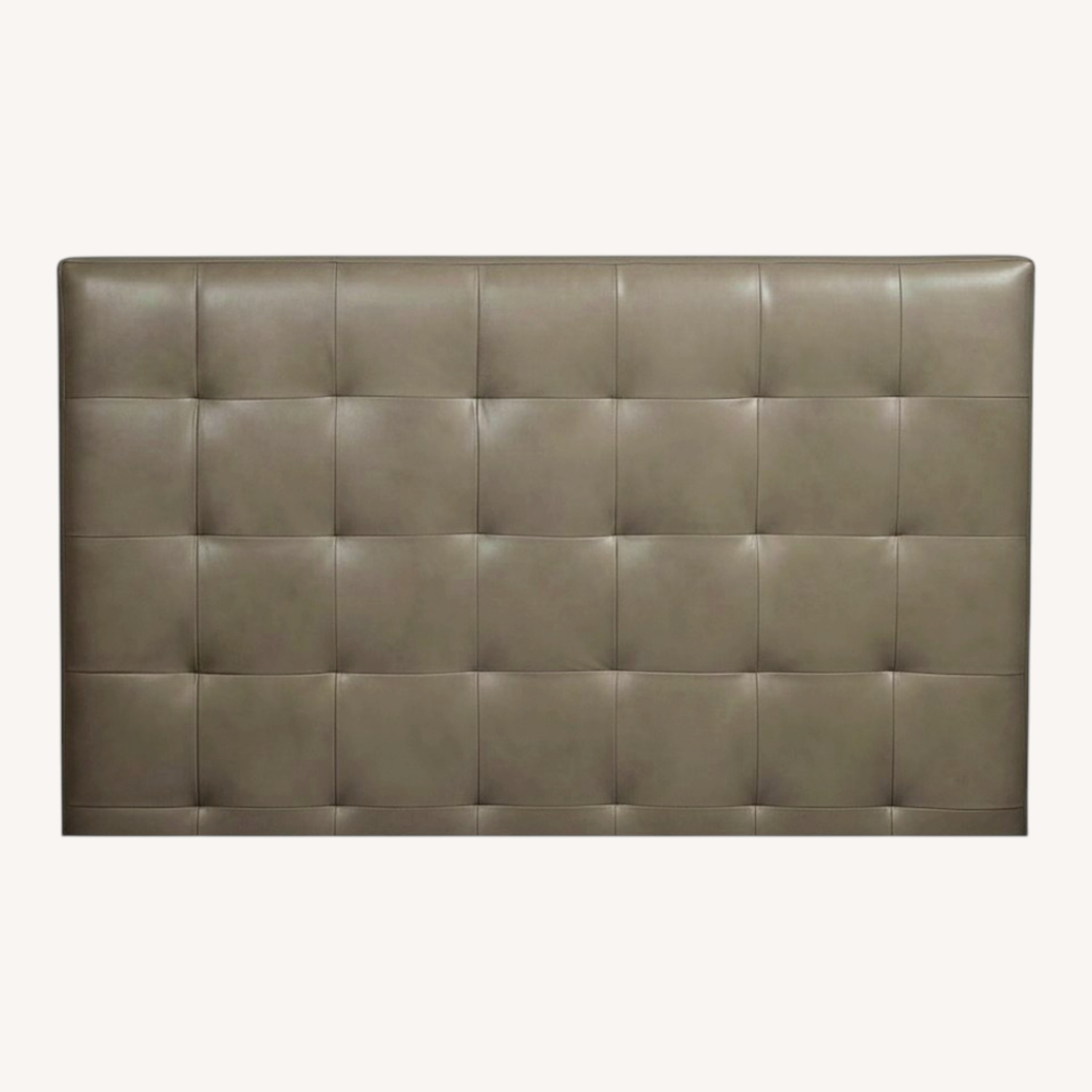 West Elm Grid Tufted Tall Leather Headboard Queen - image-0