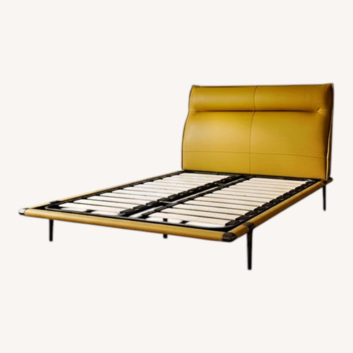 Used Italian Luxury Leather Bed for sale on AptDeco