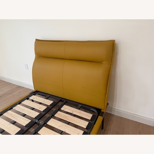 Used Italian Luxury Leather Bed for sale on AptDeco